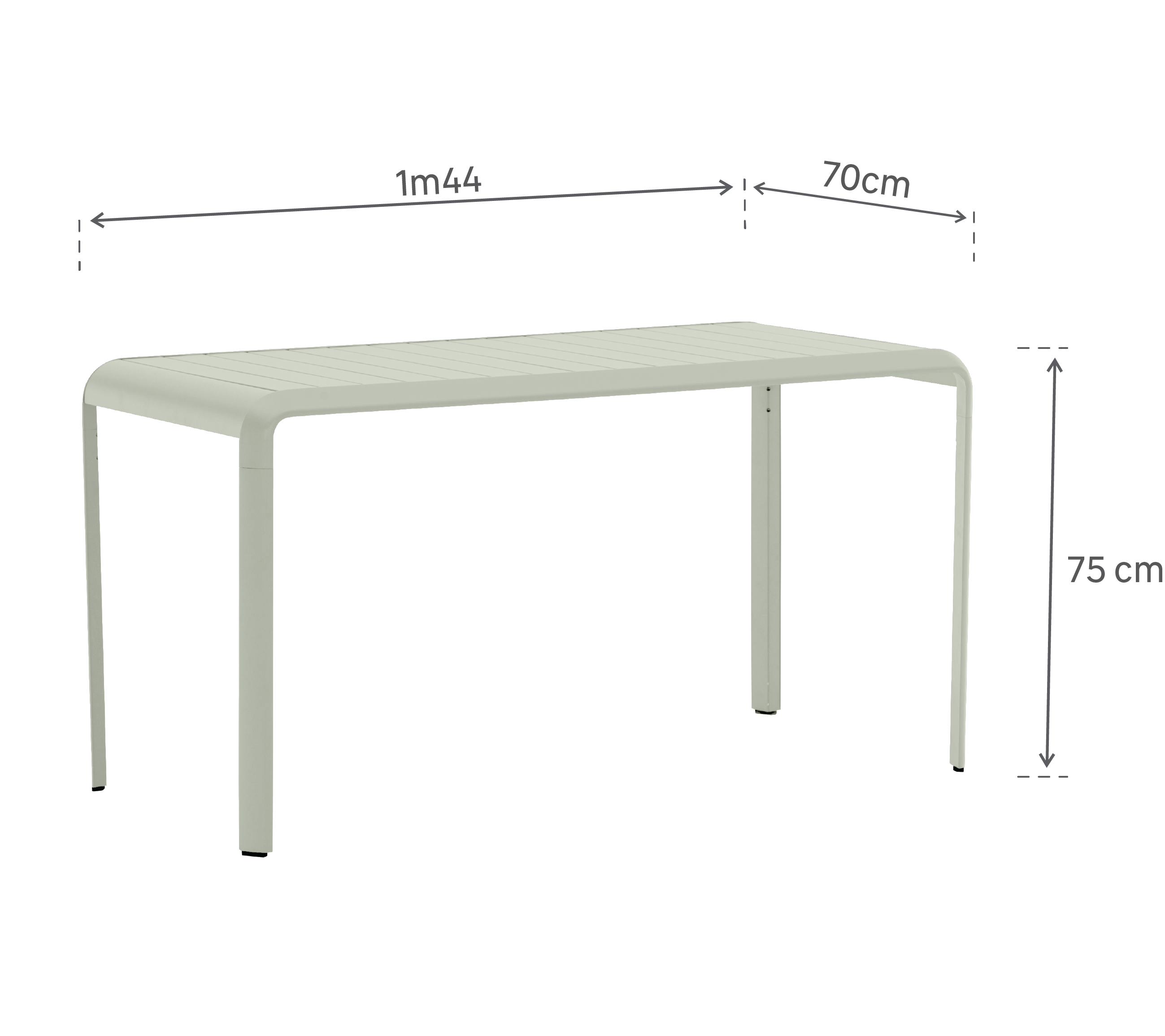 Salotto da giardino angolare per 7 persone bianco Odyssea NATERIAL con cuscini in poliestere grigio - 27