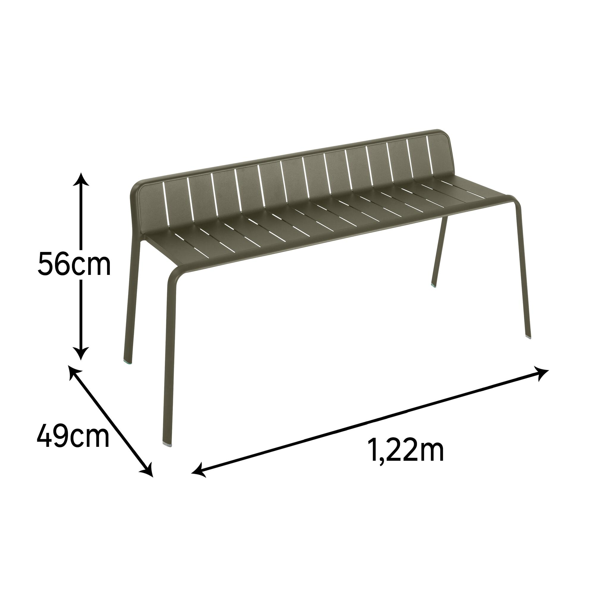 Banc de jardin NATERIAL Idaho en aluminium vert - 9