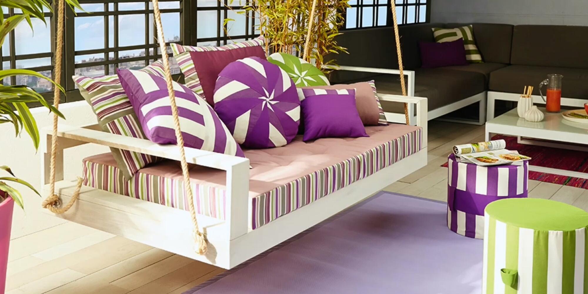 Dancmiu Cuscino personalizzato per interni ed esterni, impermeabile, per dondolo da giardino, 2 o 3 posti, in schiuma, antiscivolo, per panca da ingresso, finestra, divano