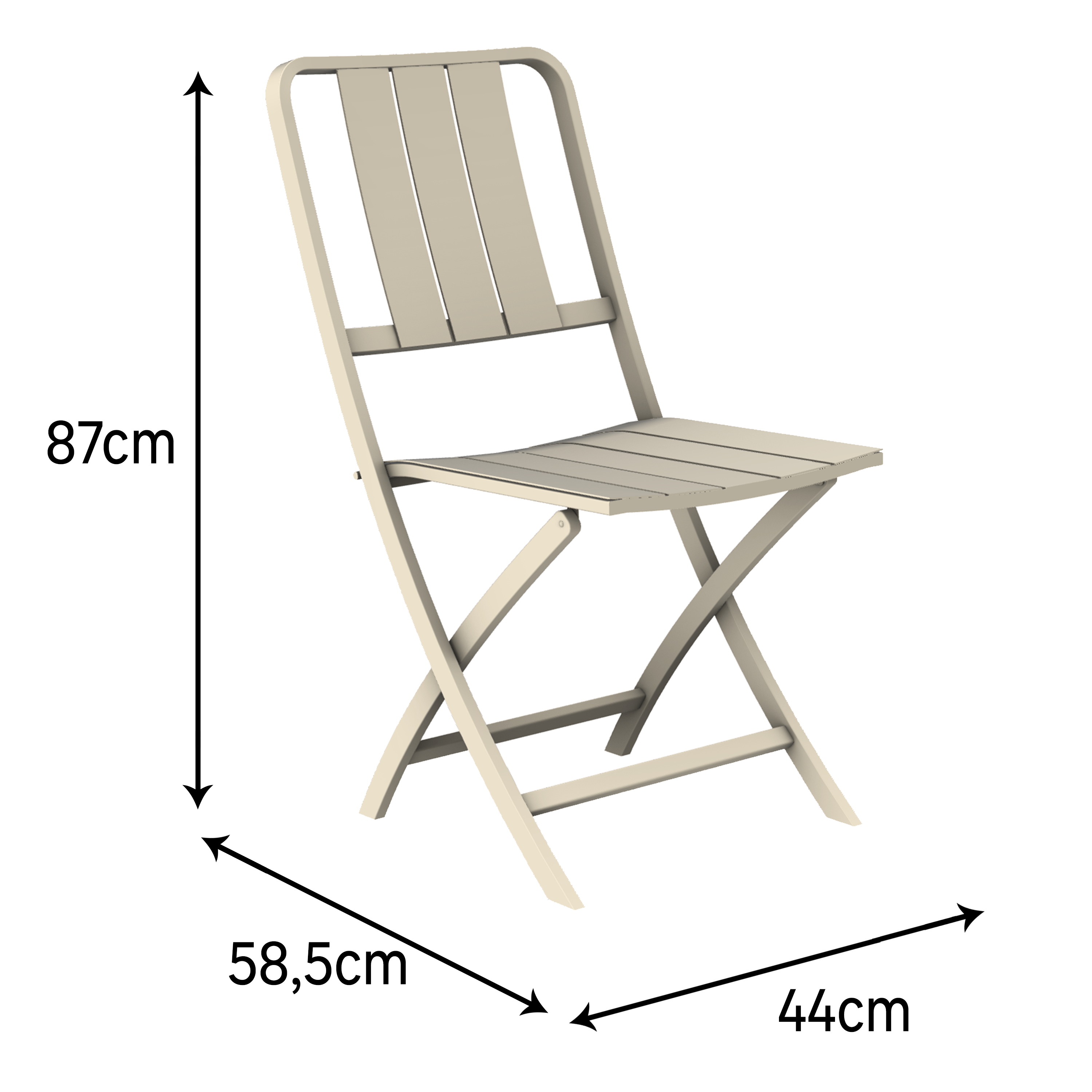 Chaise de jardin NATERIAL Idaho en aluminium beige - 13