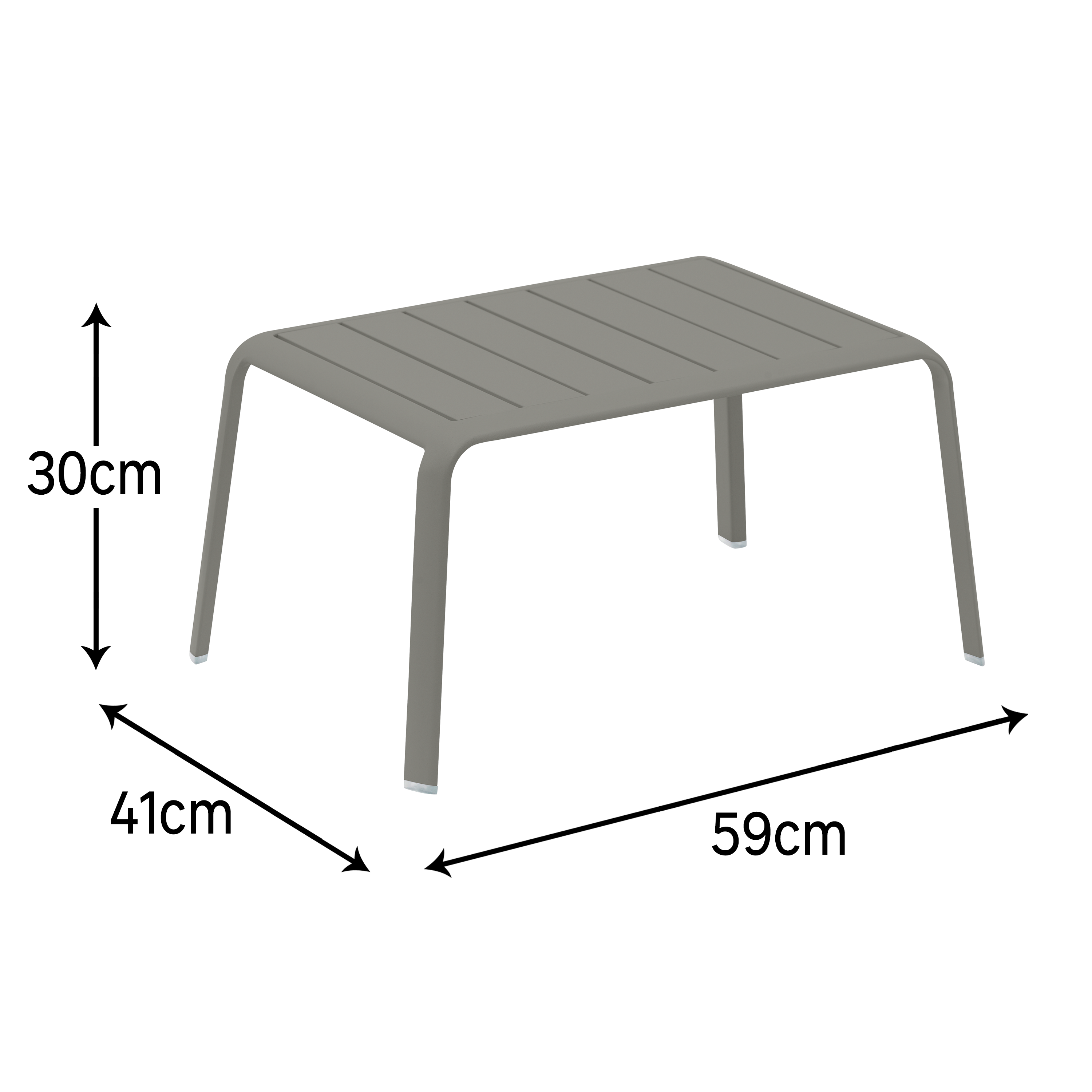 Table basse NATERIAL Idaho rectangulaire vert 2 personnes - 7