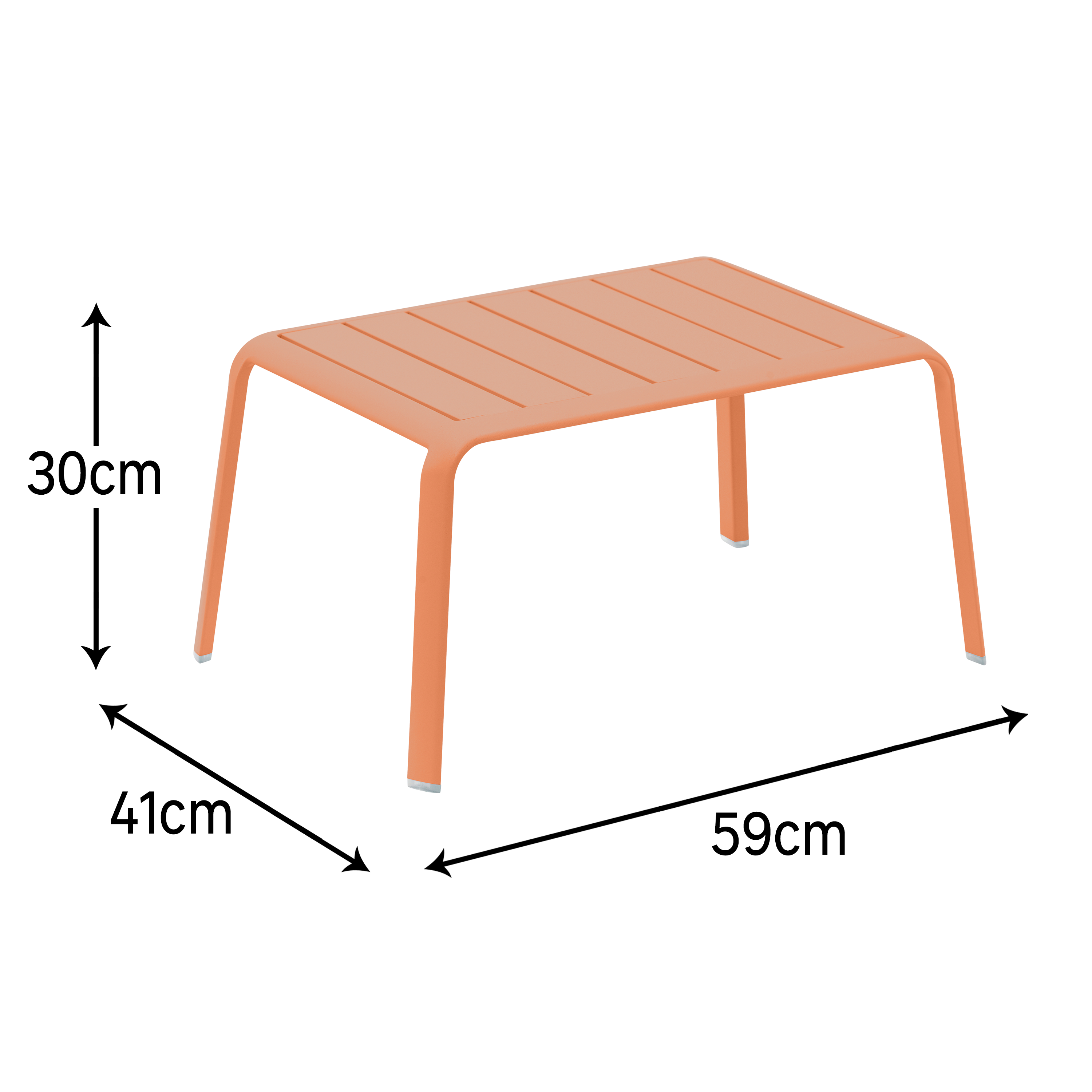 Set tavolo e sedie Idaho NATERIAL in alluminio arancione per 2 persone - 14