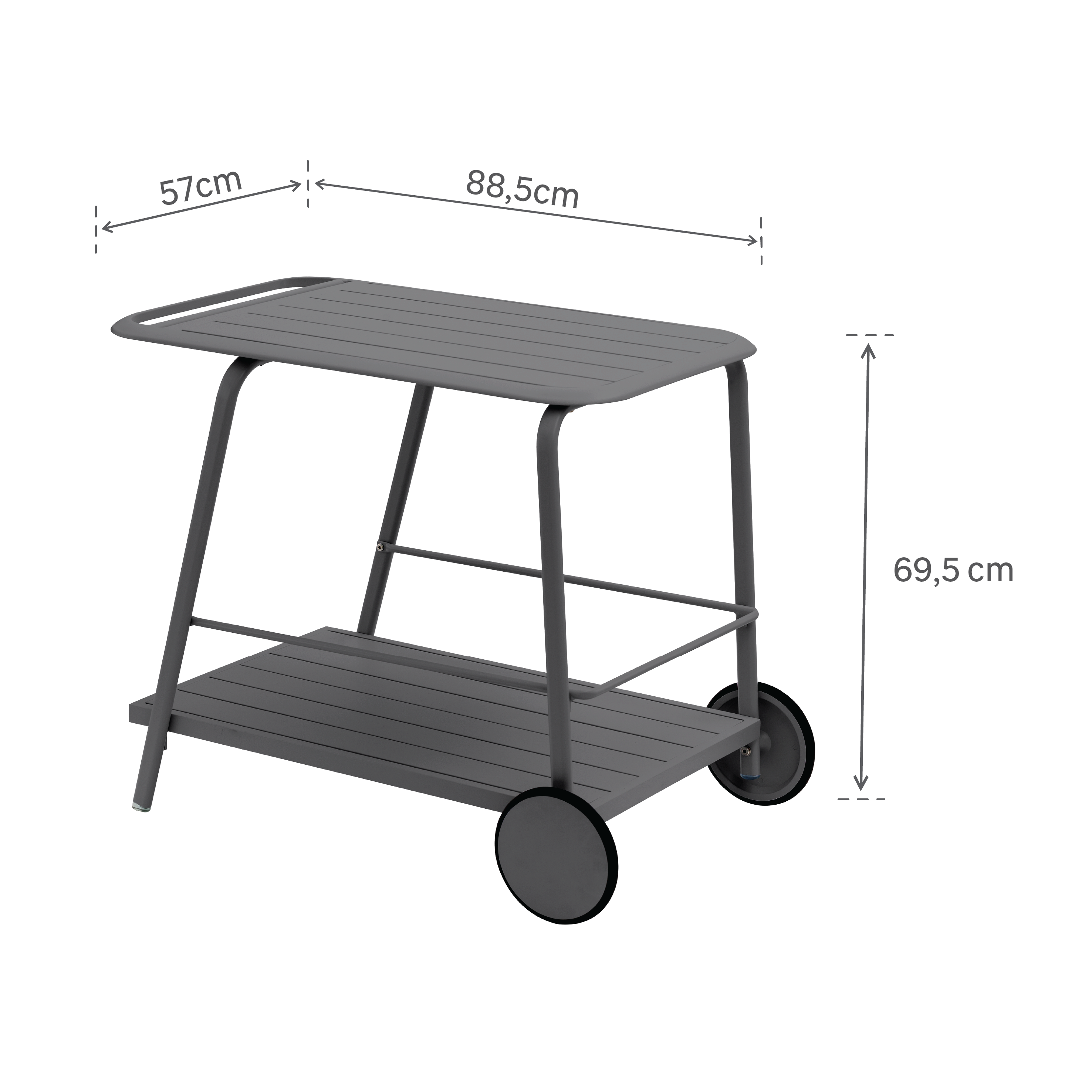 Desserte gris anthracite rectangulaire NATERIAL Idaho L.88.5 cm - 6