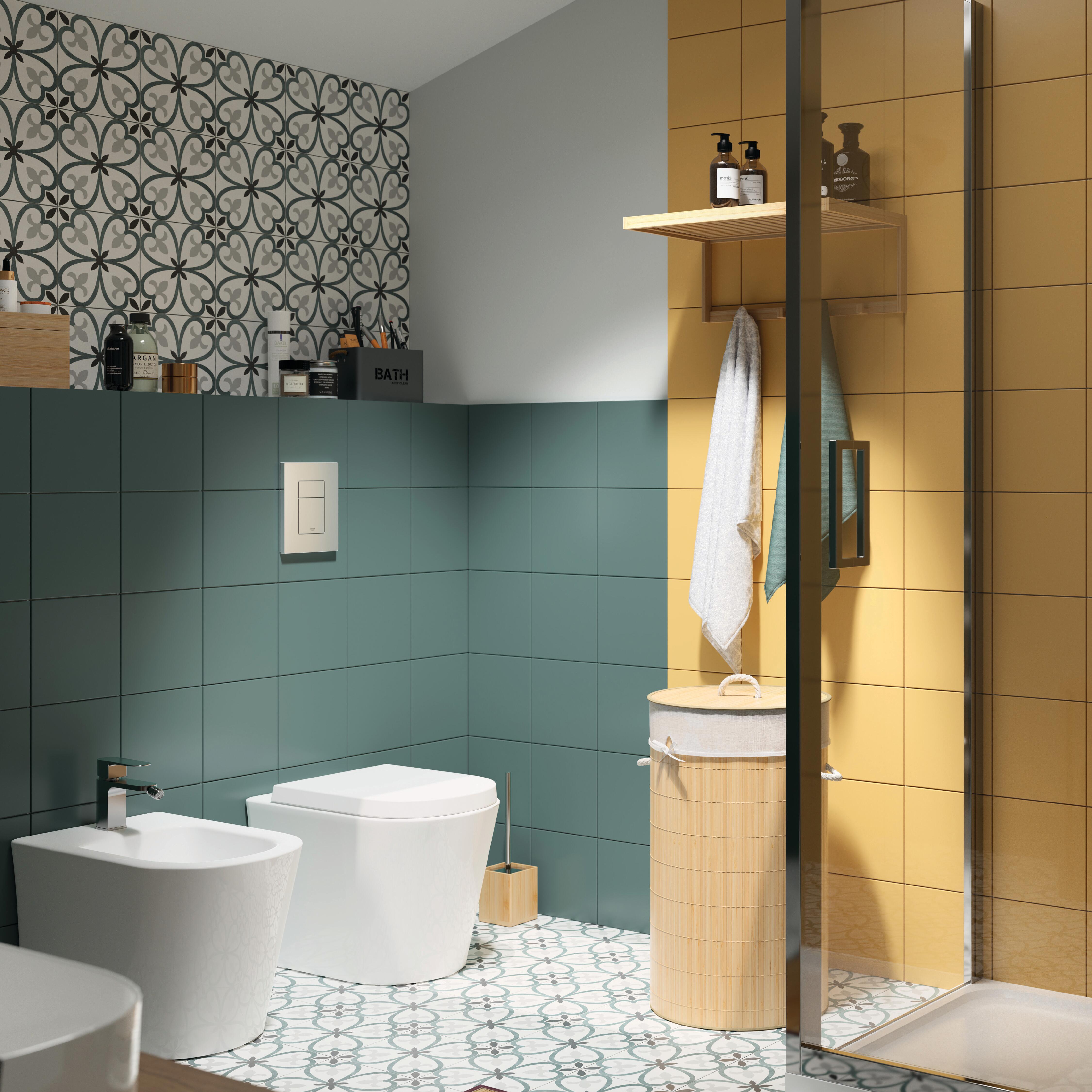 Vaso WC filomuro SENSEA neo, sedile incluso P 54.2 x L 36.3 x H 39.5 cm bianco - 2