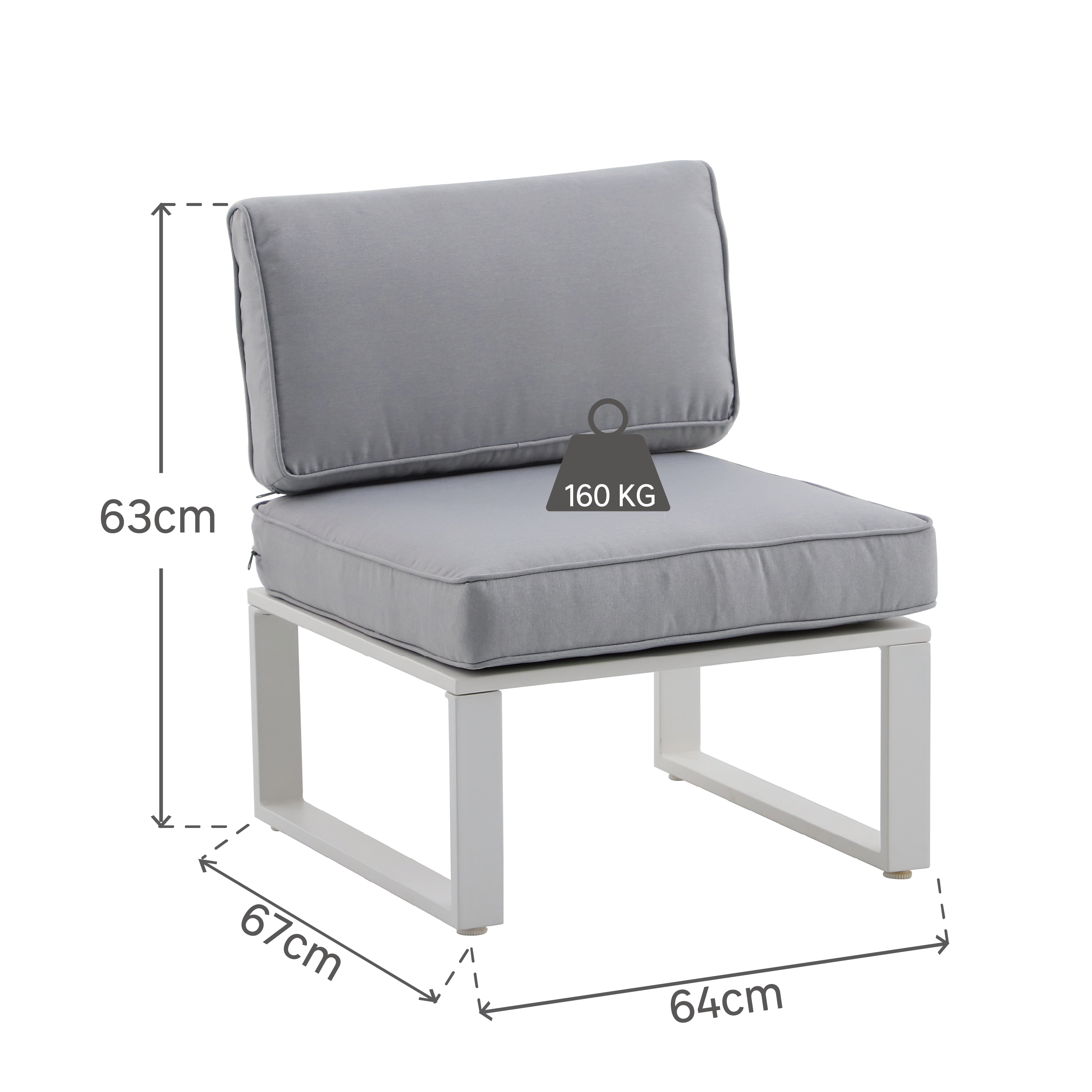 Sillón de jardín de aluminio NATERIAL Odyssea blanco - 2