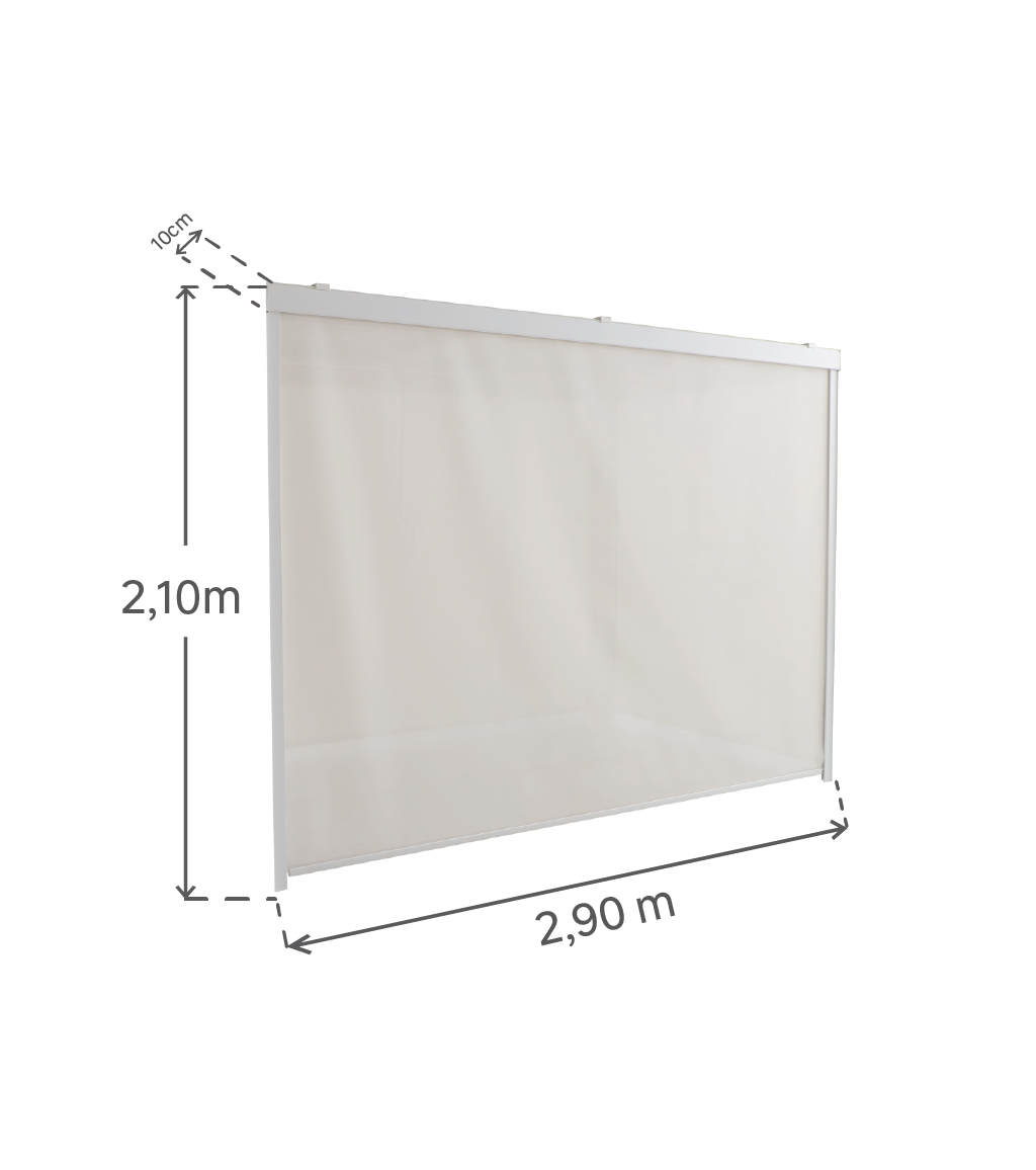 Tenda per pergola pvc Clima bianco L 290 x H 210 cm - 4