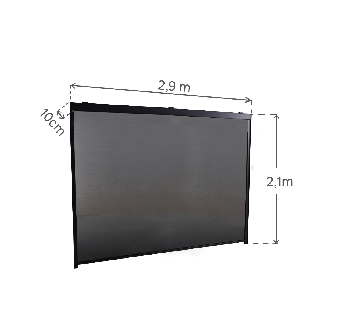 Cortina para pérgola NATERIAL CLIMA BIO 3M CINZA - 4