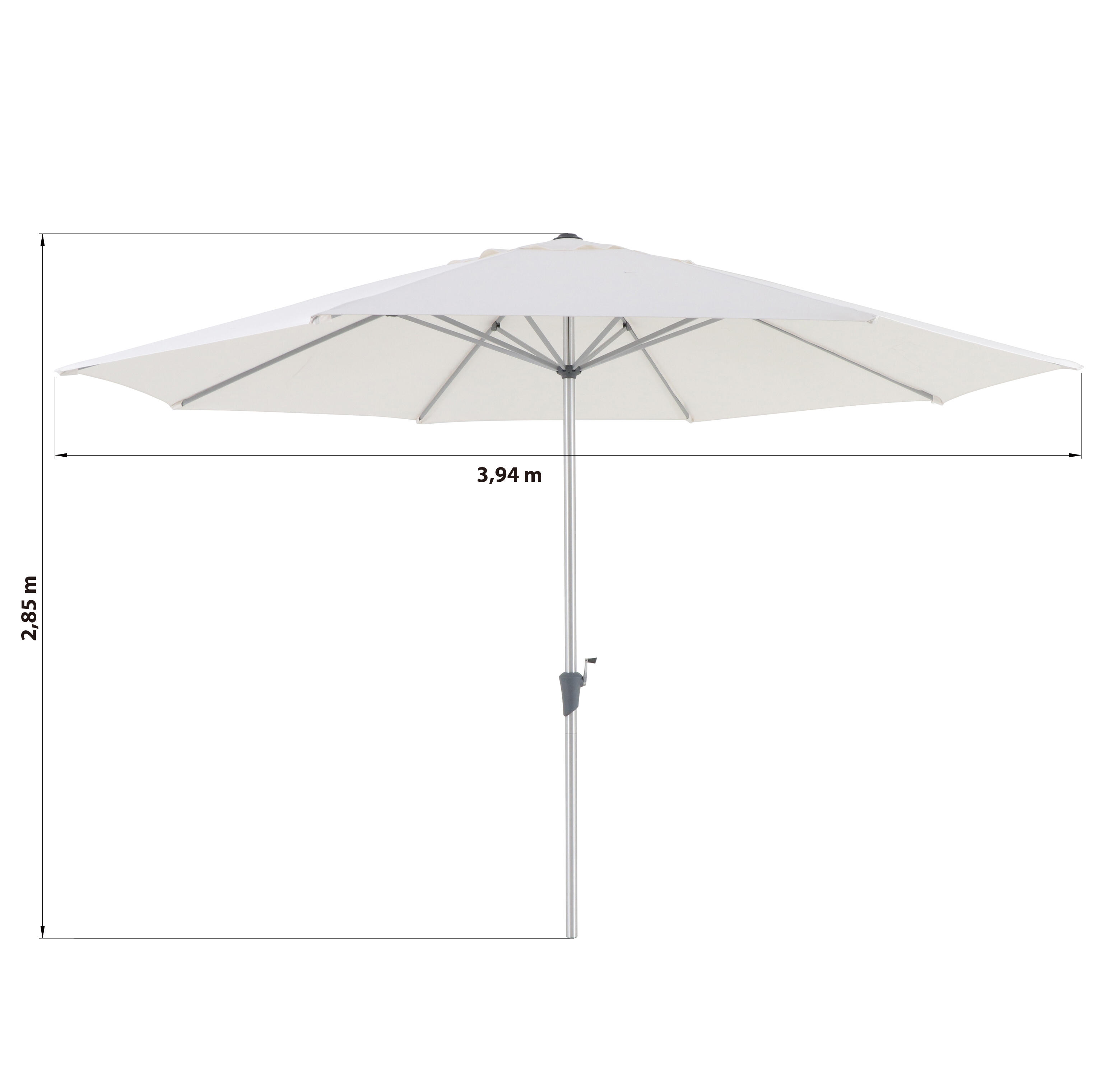 Parasol NATERIAL Aura blanc octogonal - 5