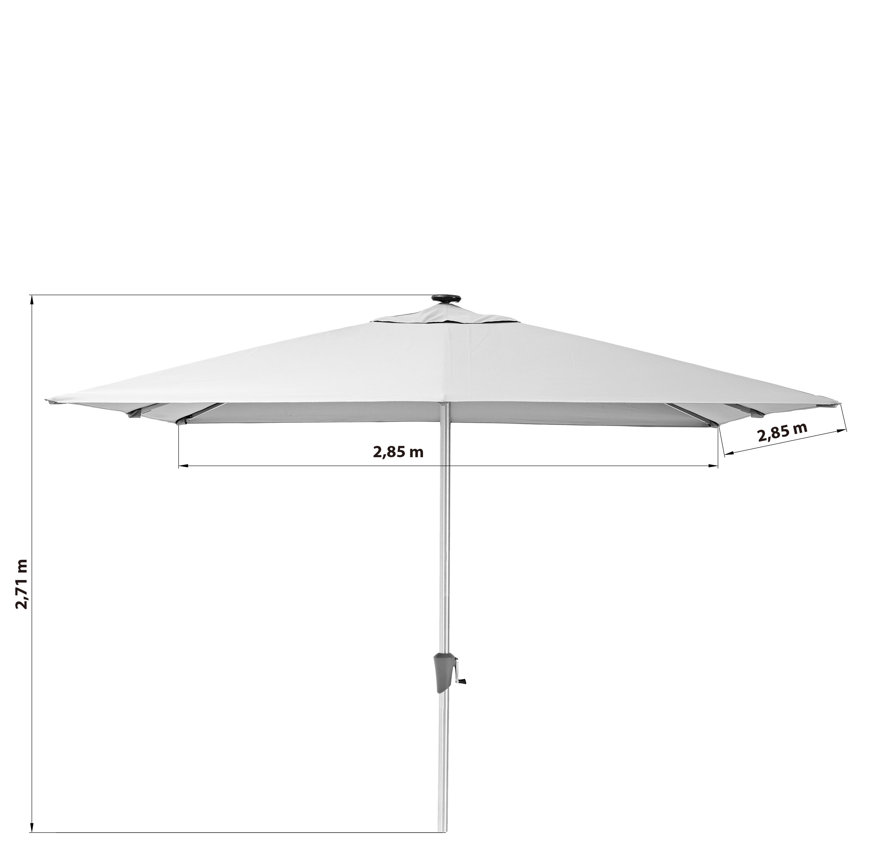 Guarda-sol NATERIAL sonora ii led 290x290cm branco - 4