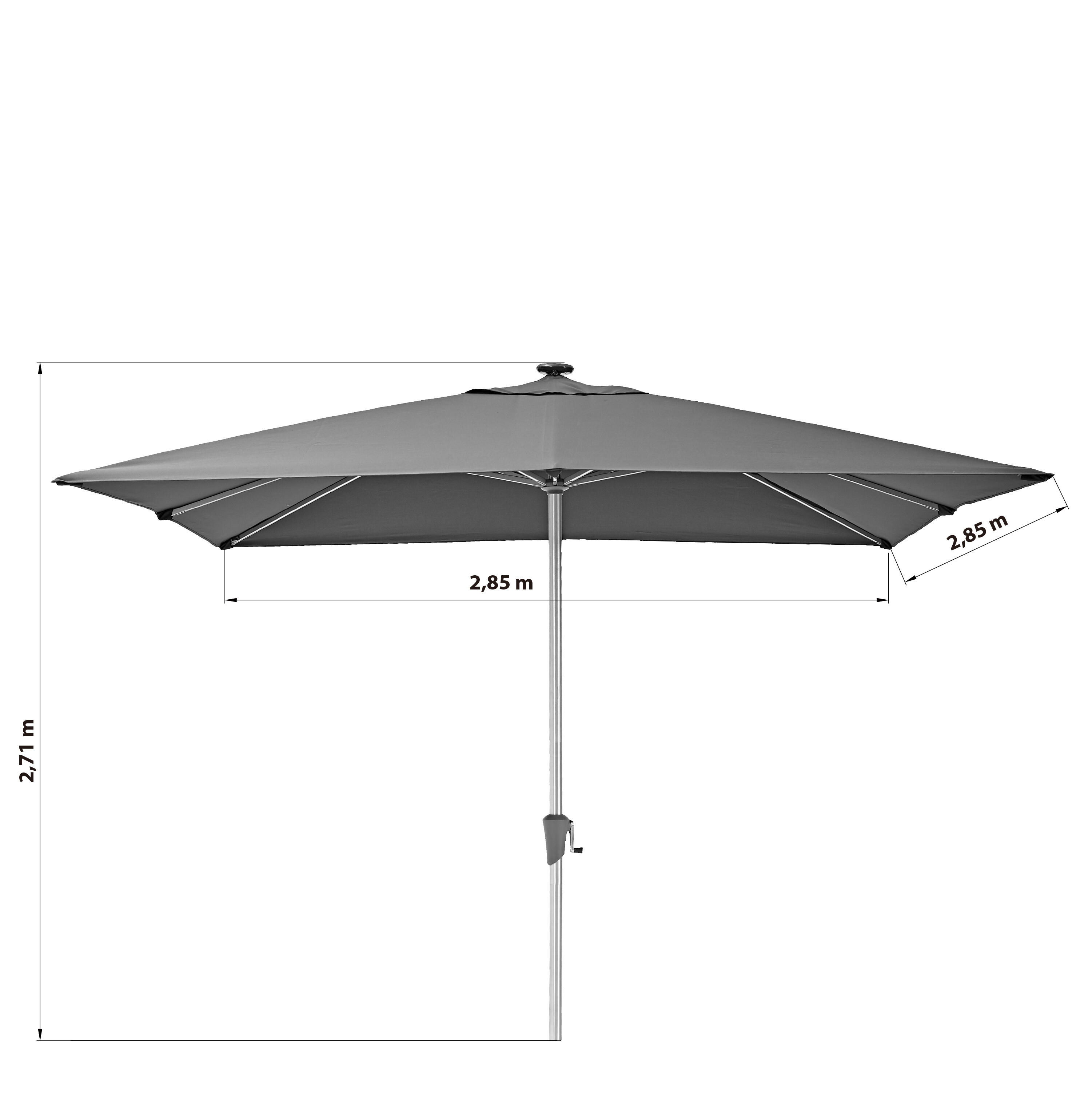 Guarda-sol NATERIAL sonora ii led 290x290cm antracite - 5