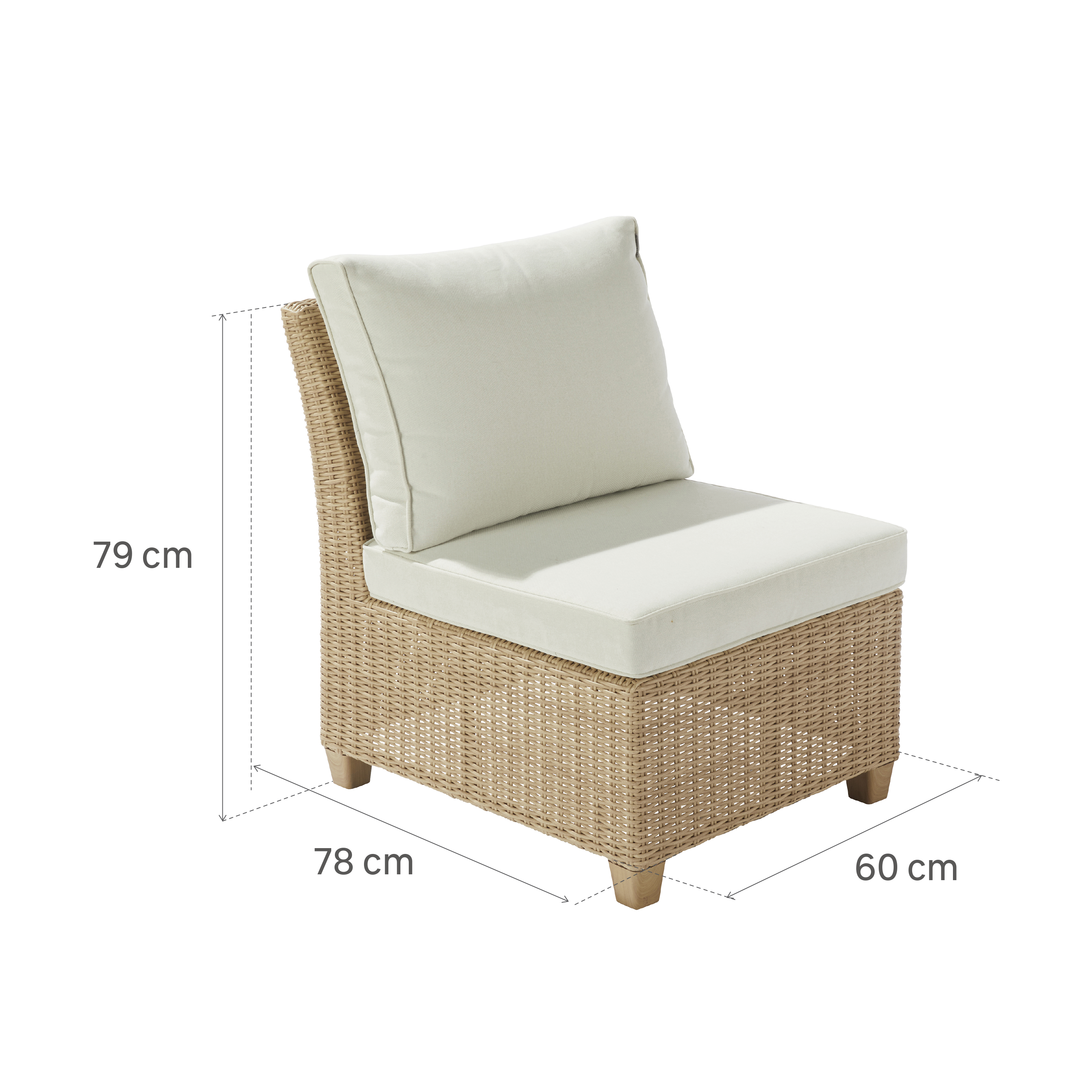 Cadeirão de rattan NATERIAL MEDENA CAFÉ NATURAL - 2