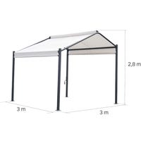 Tonnelle autoportant Cassy NATERIAL acier blanc, 9 m² | Leroy Merlin