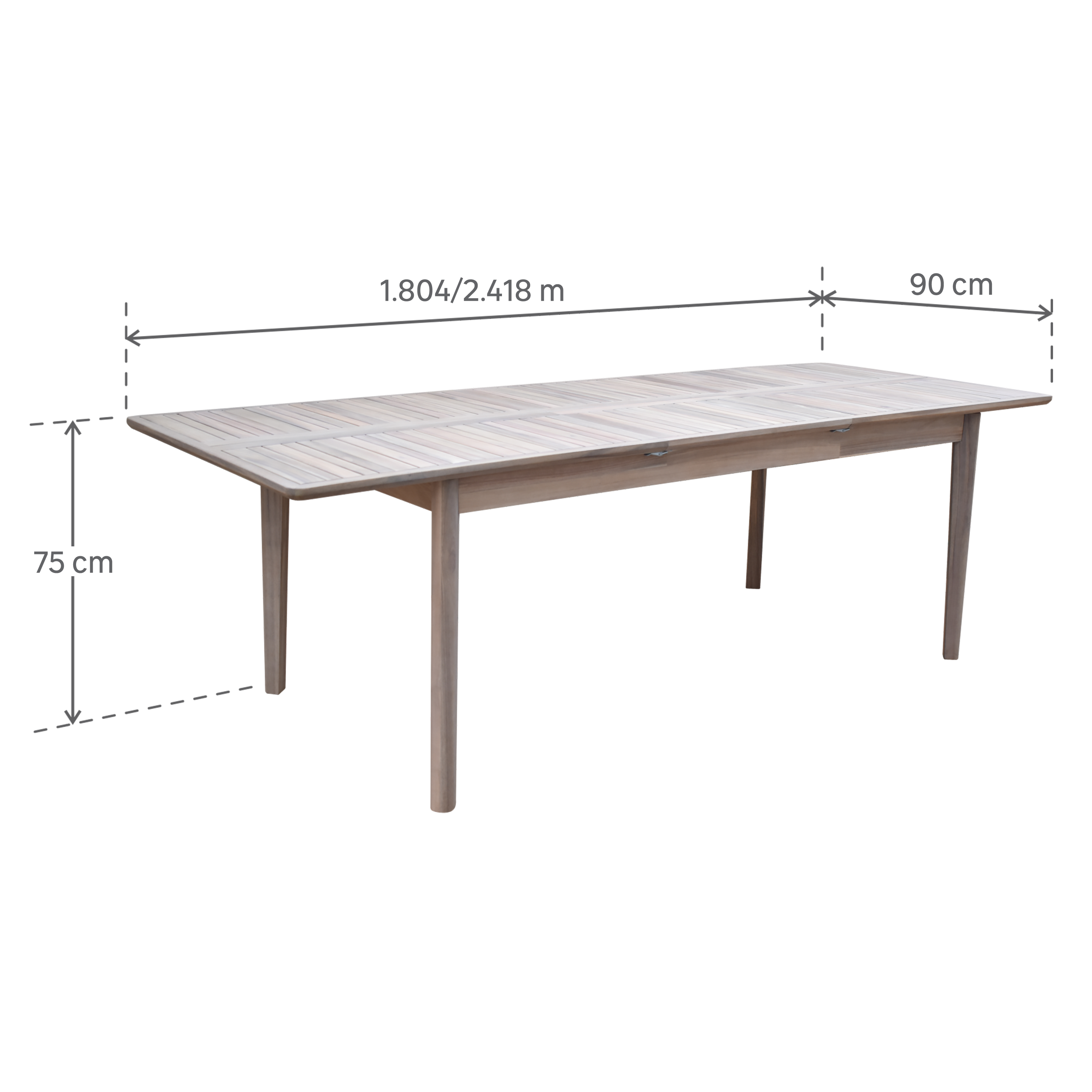 Set tavolo e sedie Atlas NATERIAL in acacia marrone per 6 persone - 14