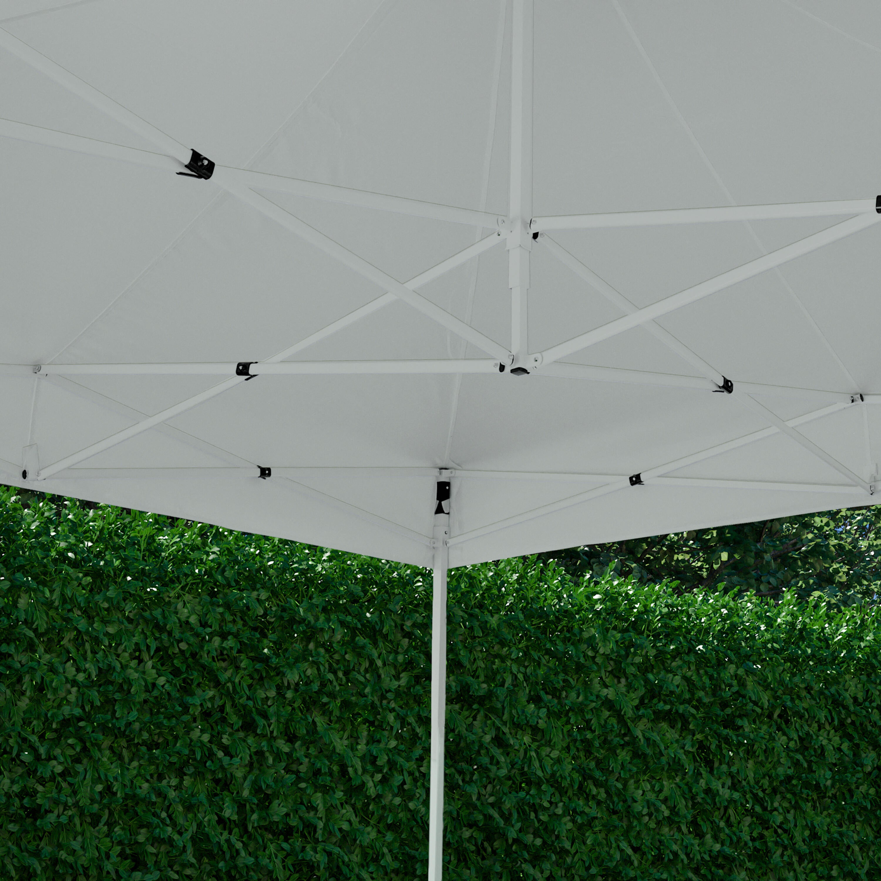 Cenador de acero con cubierta NATERIAL Bora de 295 x 295 cm blanco - 4
