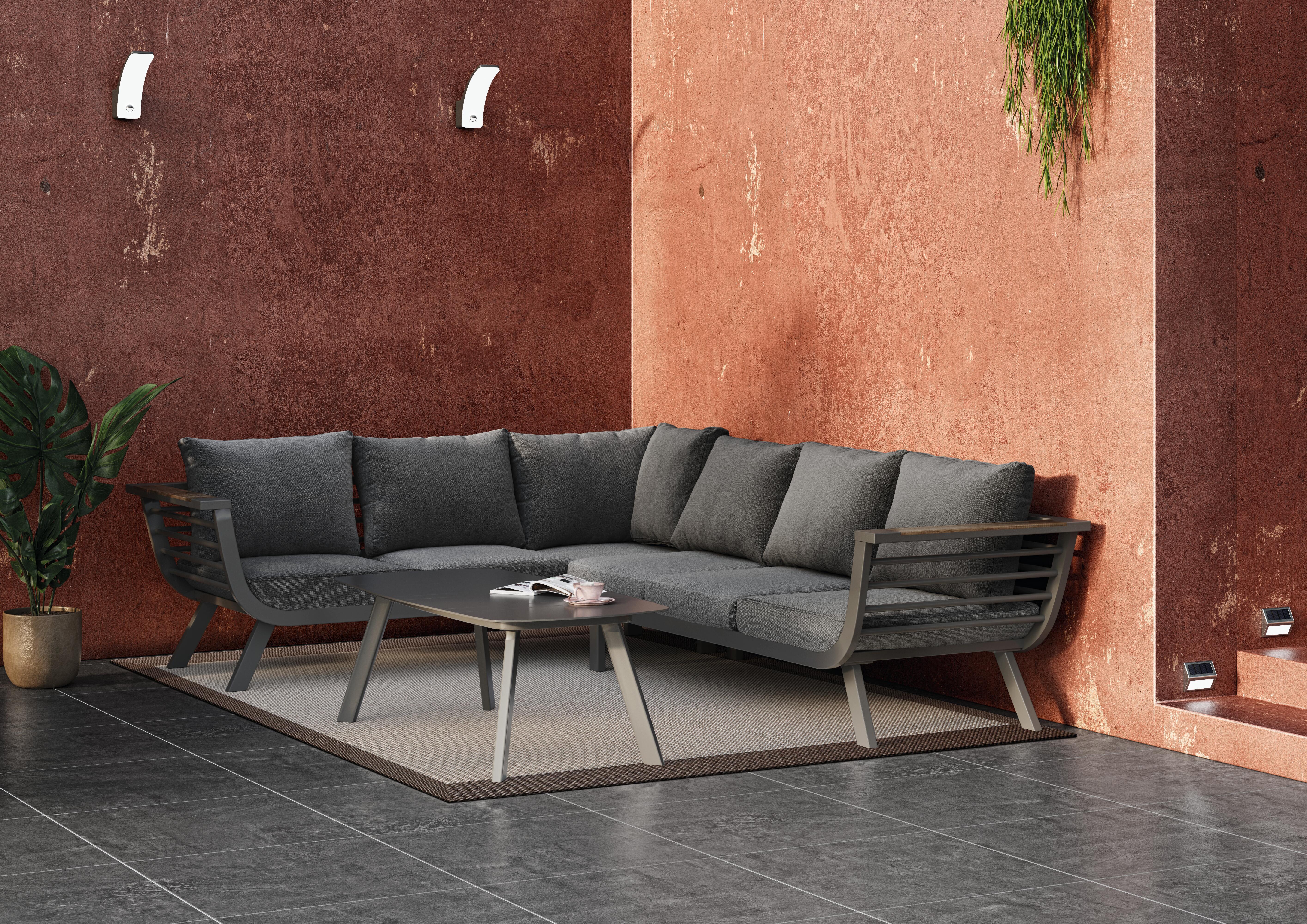 Set porche Neckar de aluminio para 6 personas