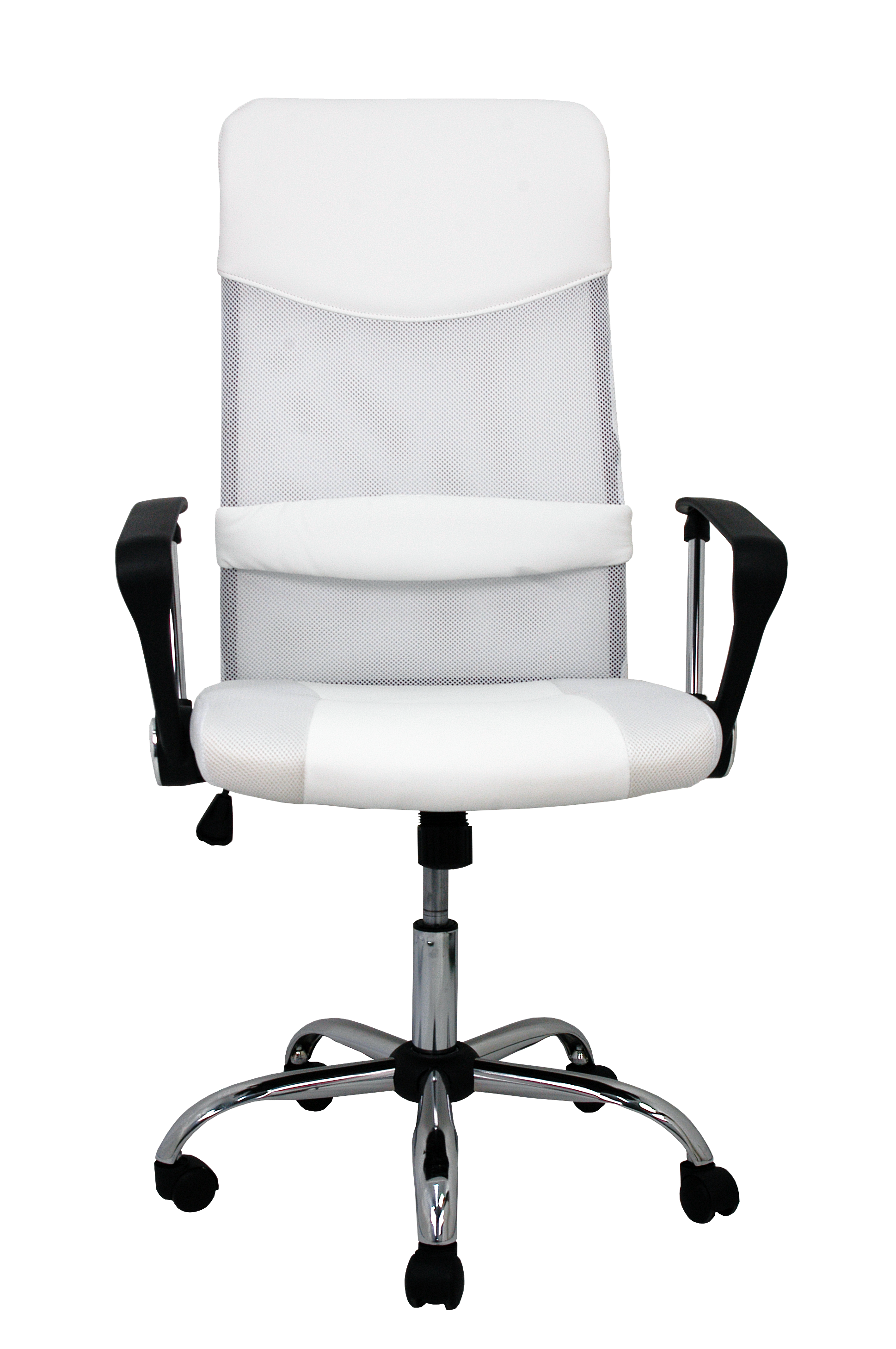 Silla escritorio Dafne con reposacabezas y giratoria de color blanco - 2