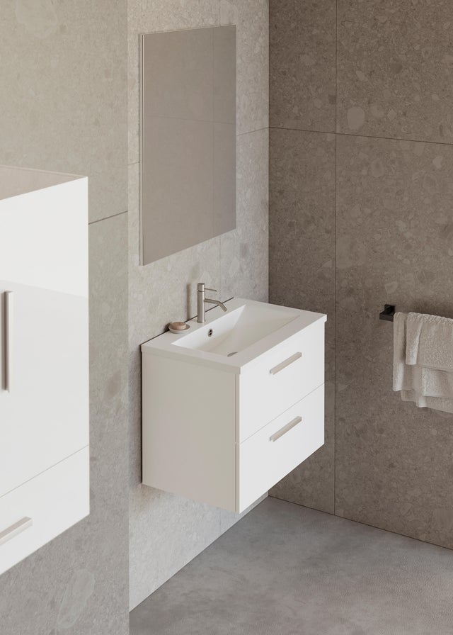 Mueble de baño con lavabo  Madrid blanco brillante 60x40 cm