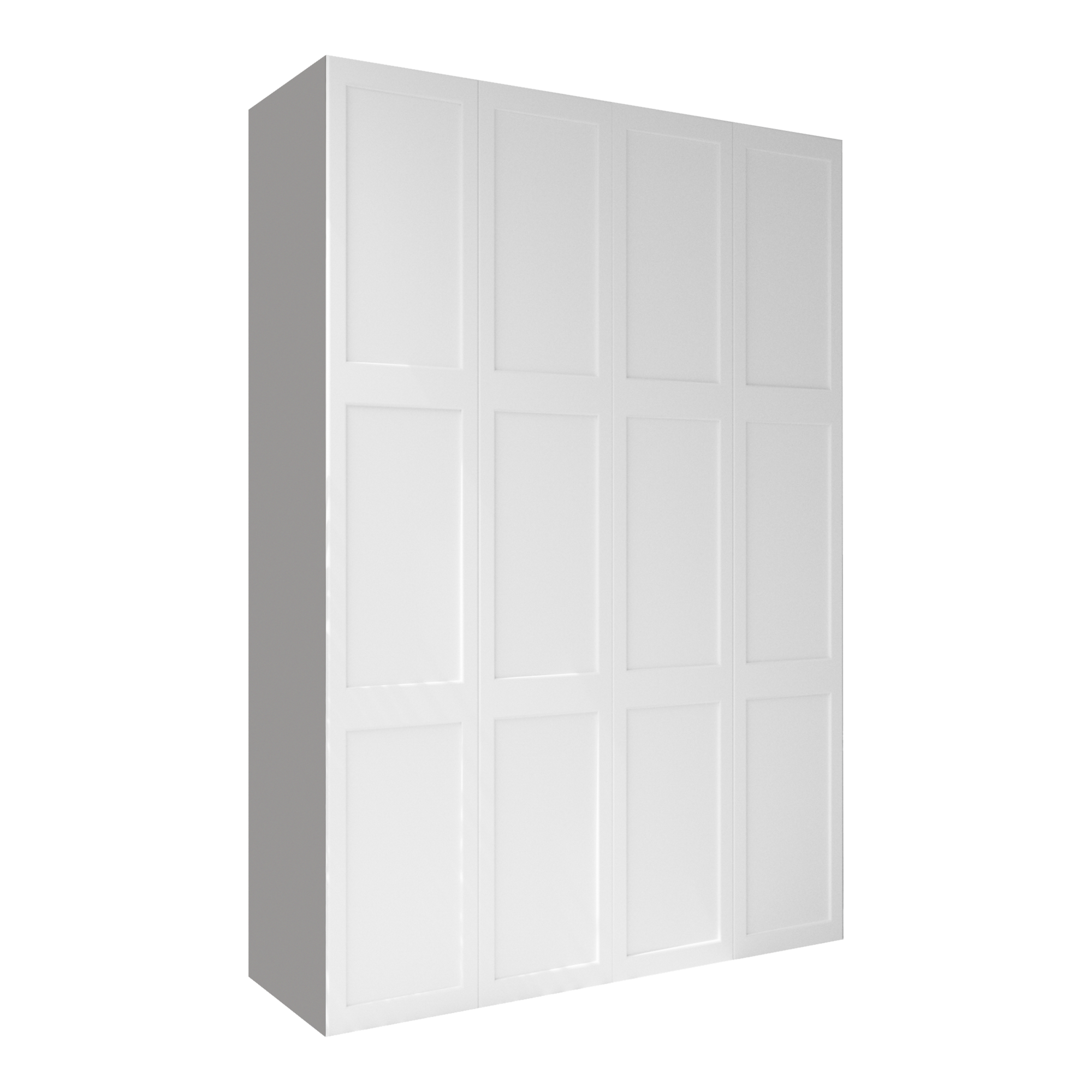 Armario ropero puerta abatible spaceo home yakarta blanco 160x240x60 cm