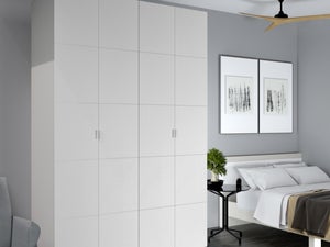 Foto: Dormitorio con Armario Empotrado Blanco con Puertas