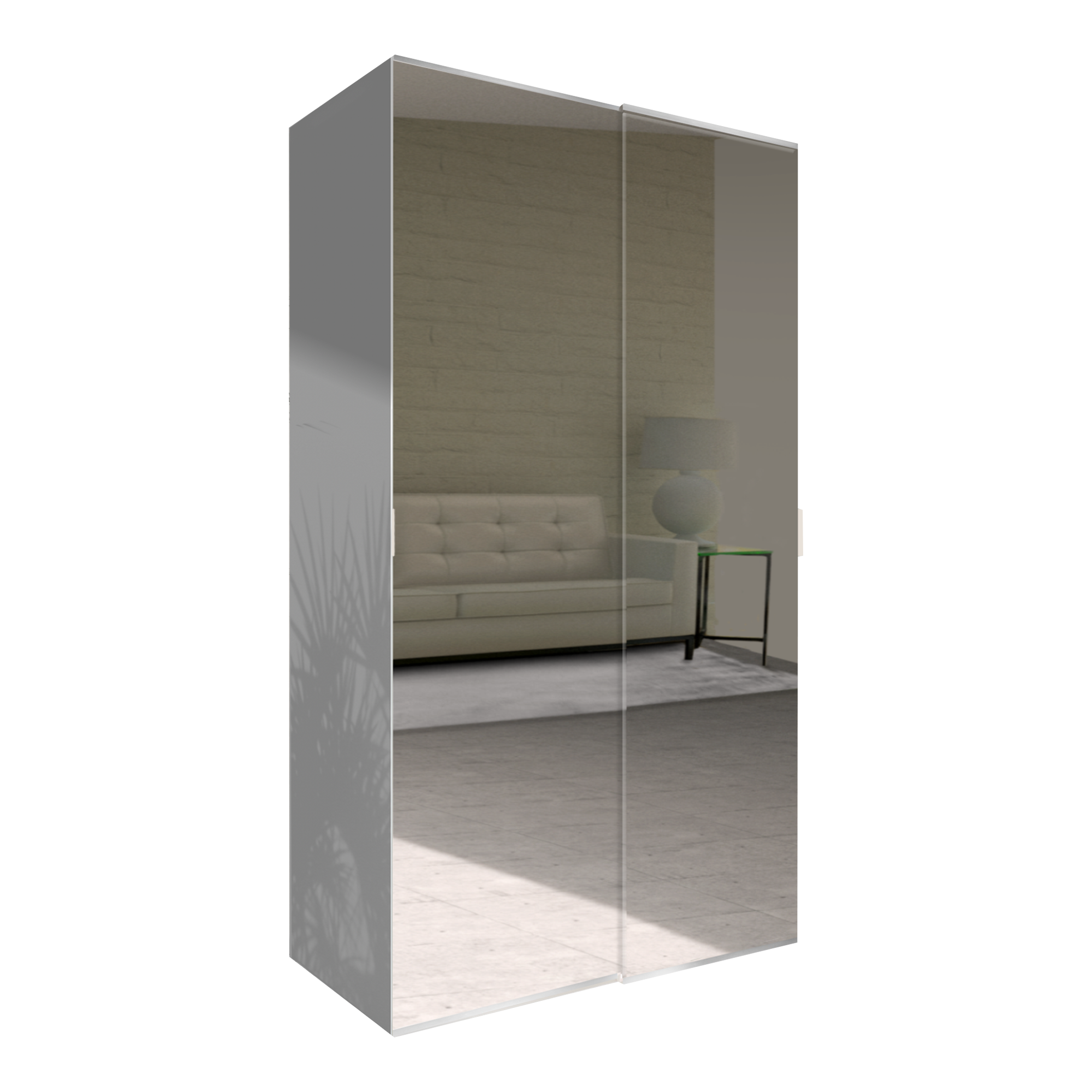 Armario puerta corredera spaceo home doha 120x240x60cm incoloro