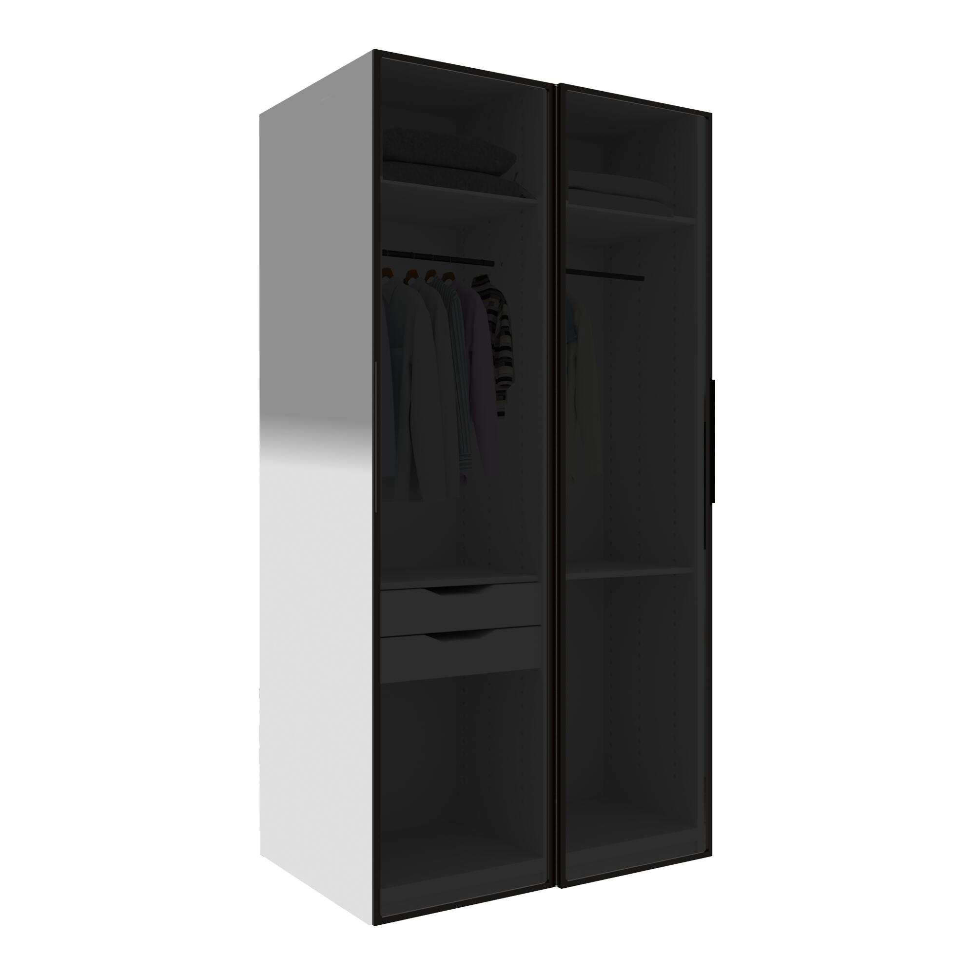 Armario ropero puerta corredera spaceo home seúl blanco 120x240x60cm