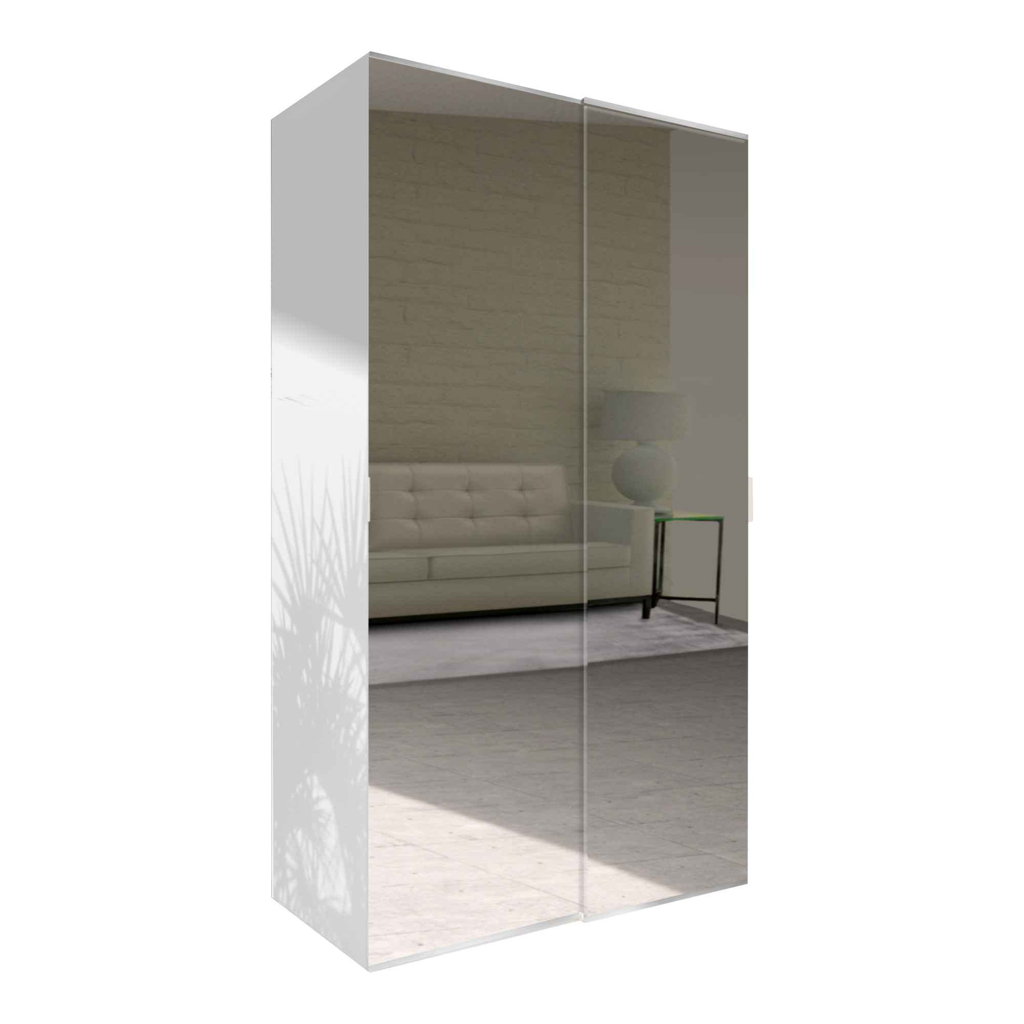 Armario ropero puerta corredera spaceo home doha blanco 120x240x60cm