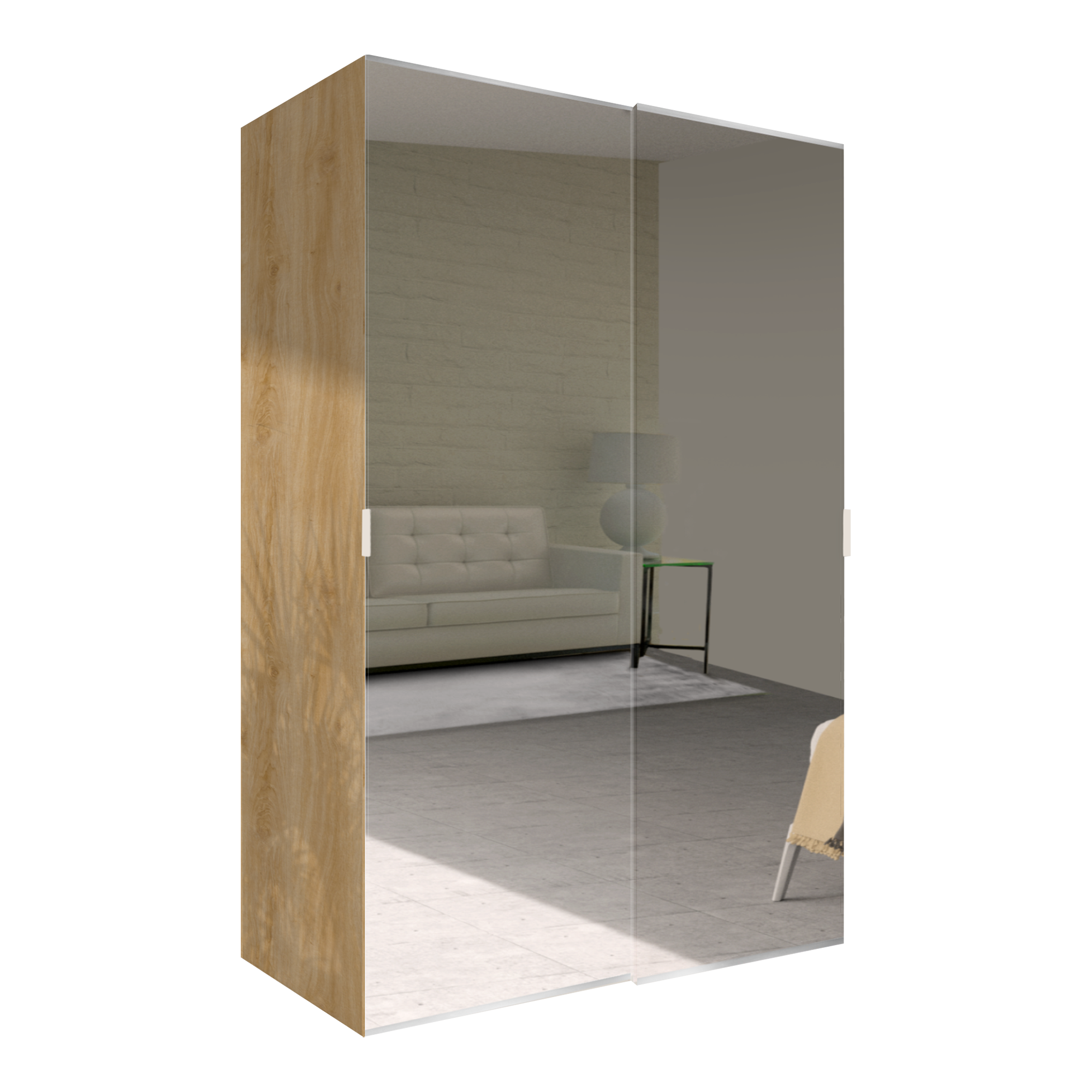 Armario puerta corredera spaceo home doha 160x240x60cm incoloro