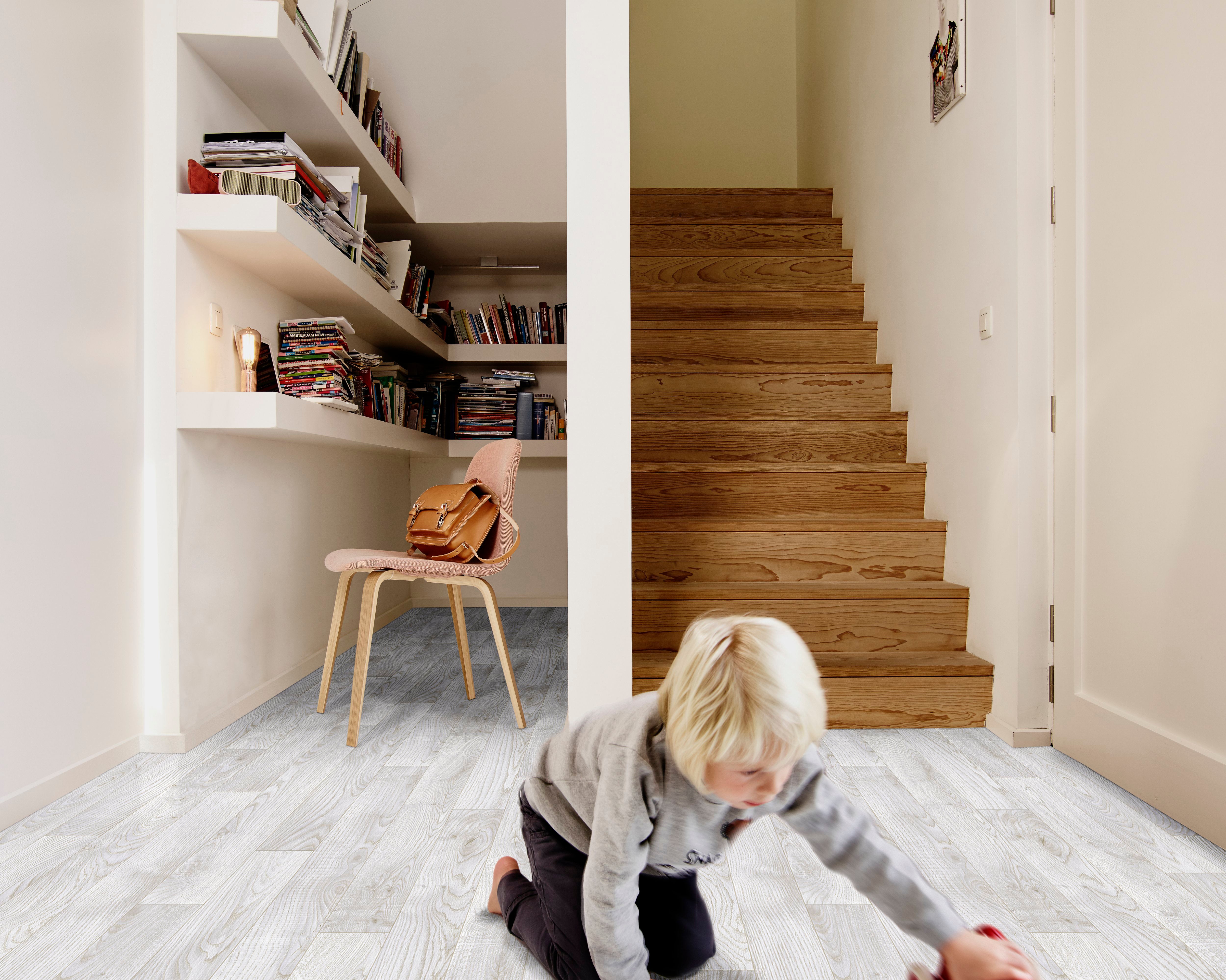 Suelo vinílico en rollo aveo madera gris claro 2m ancho pedido mín. 6m2 - producto a medida - no admite devolución.