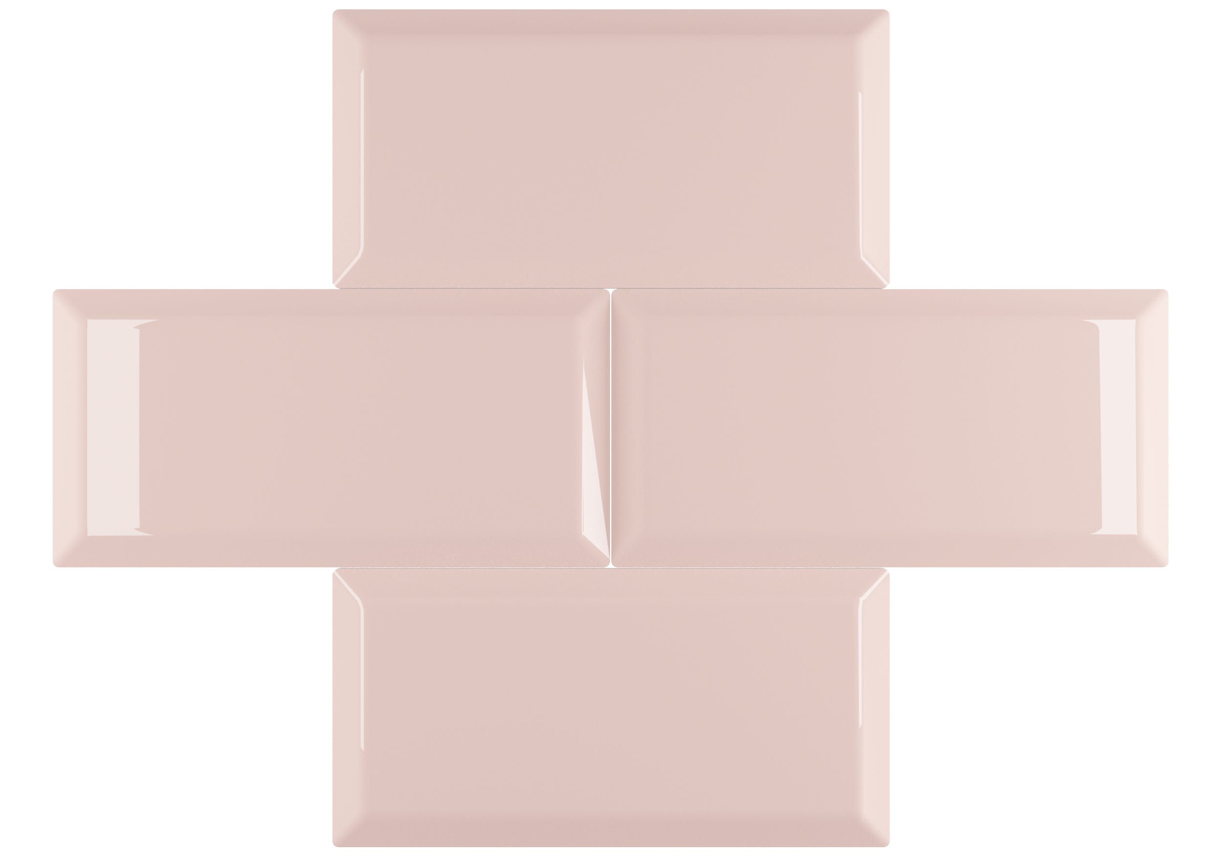 Azulejo cerámico Biselado efecto rosa brillo 10x20 cm | Leroy Merlin