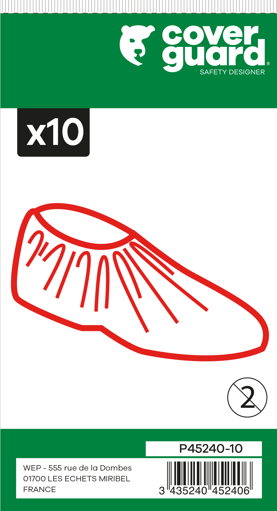 Vaily Couvre-chaussures Noir - 80 Pièces (40 Paires) Couvre-chaussures