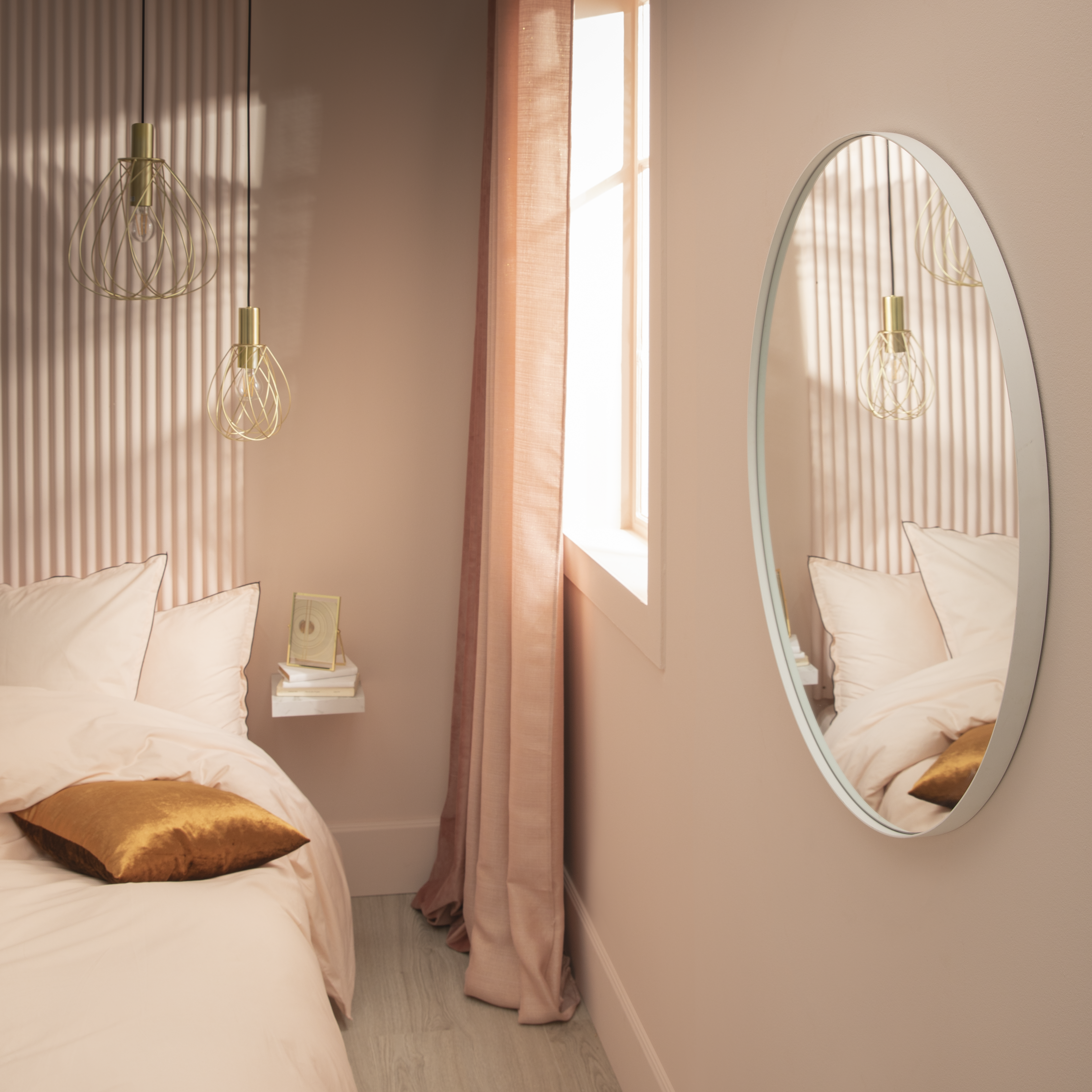 Rideau tamisant, Dario, rose H.260 x l.140 cm INSPIRE - 4