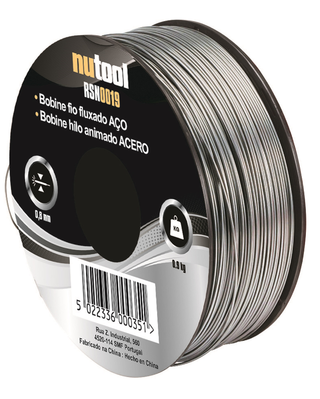 Bobine fio soldar aço fluxado Ø 0,8mm 900 gr Nutool RSN0019