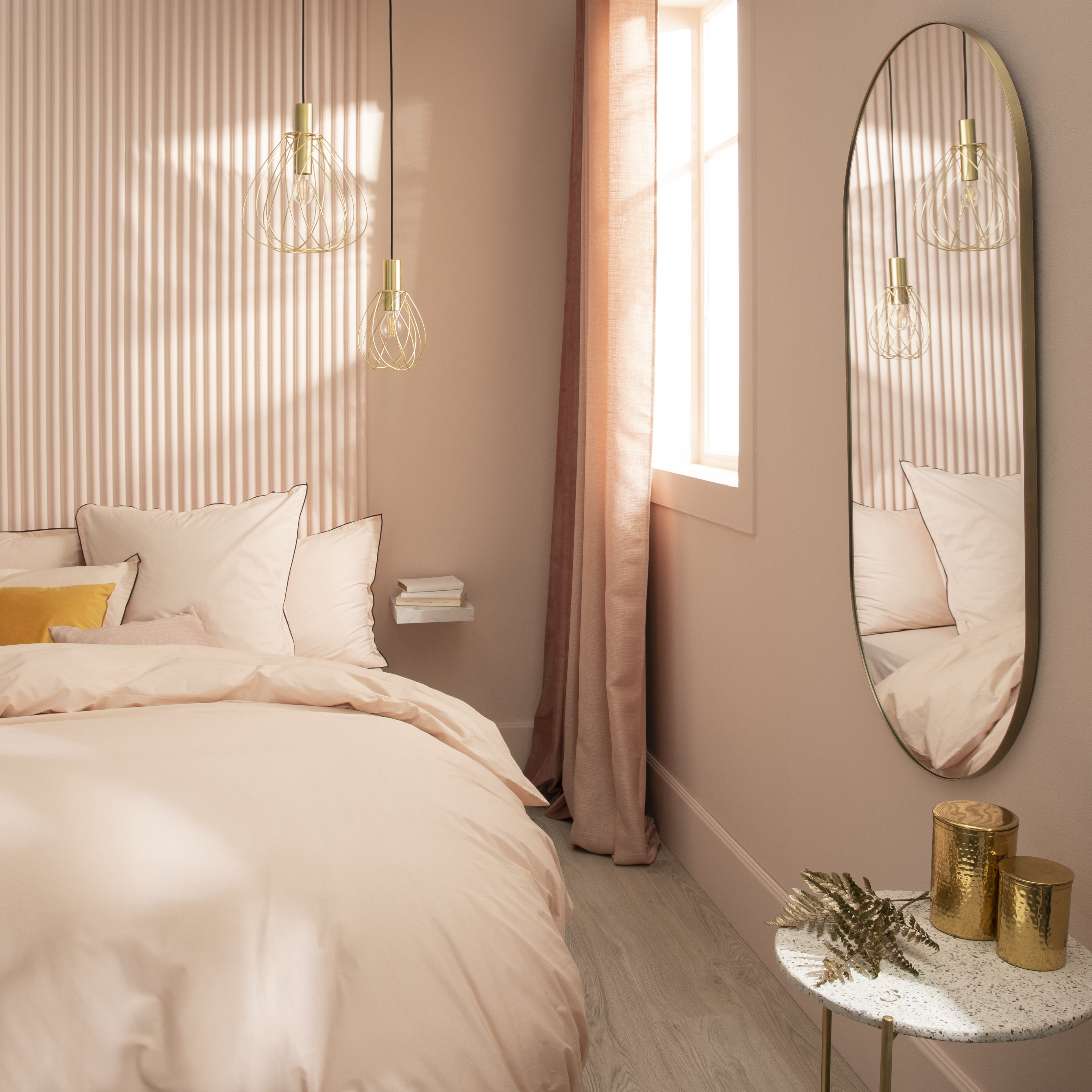 Rideau tamisant, Dario, rose H.260 x l.140 cm INSPIRE - 3
