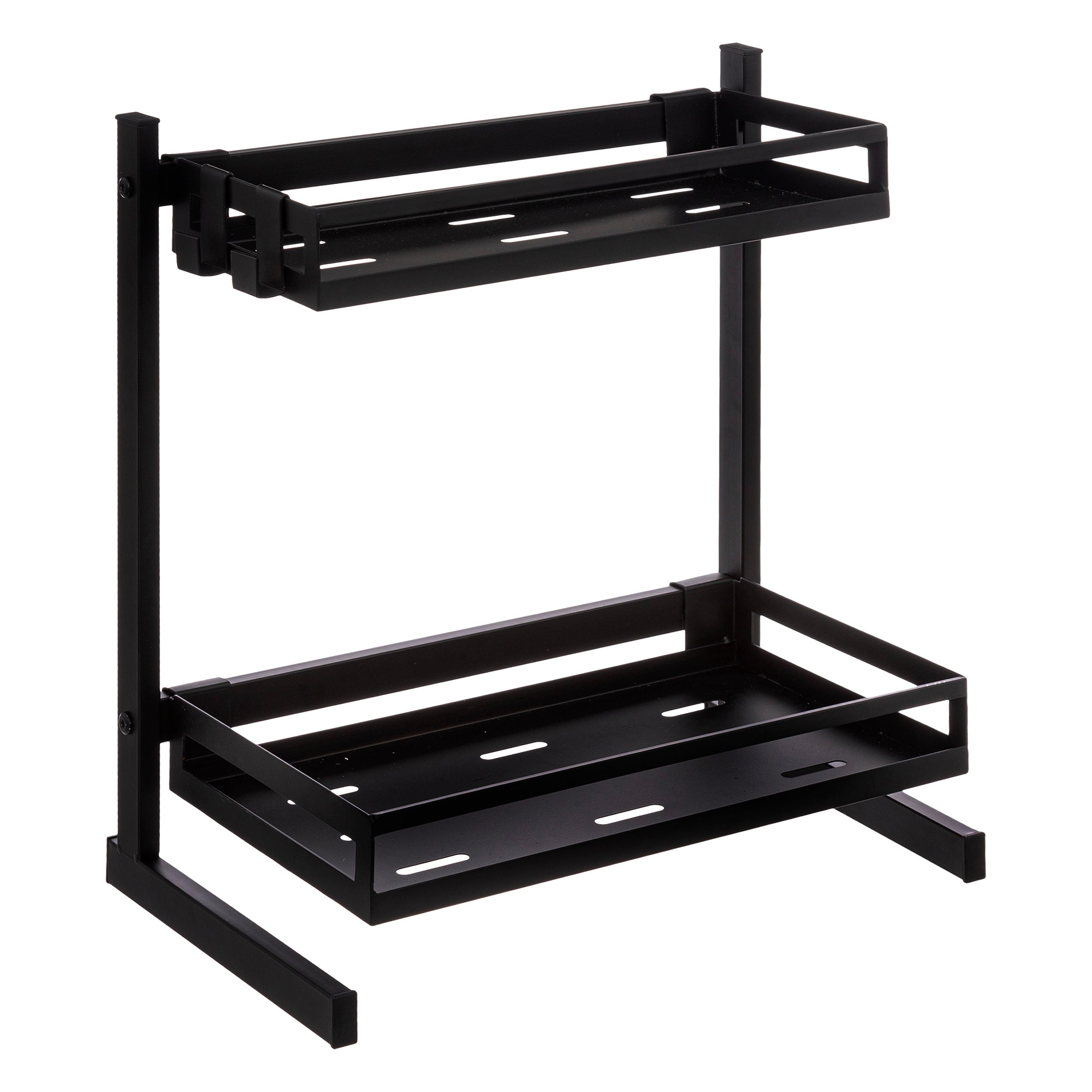 Strofinacci Cucina Spugna Organizer Sospeso Per Lavello Cucina - Con Vasca Di Scarico, Porta Asciugamani E Ganci, Nero Organizer Cucina Con Vaschetta Scarico