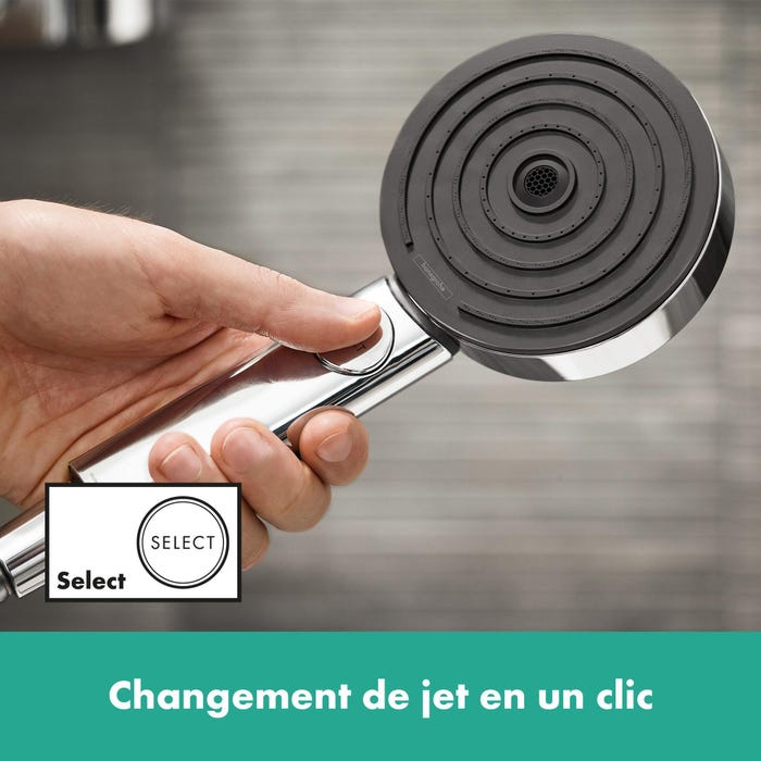Changement de jet rapide pommeau de douche pulsify