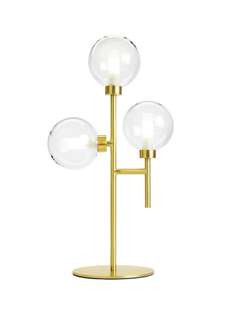MILOOX Lampada da tavolo glamour Dom 3xG9