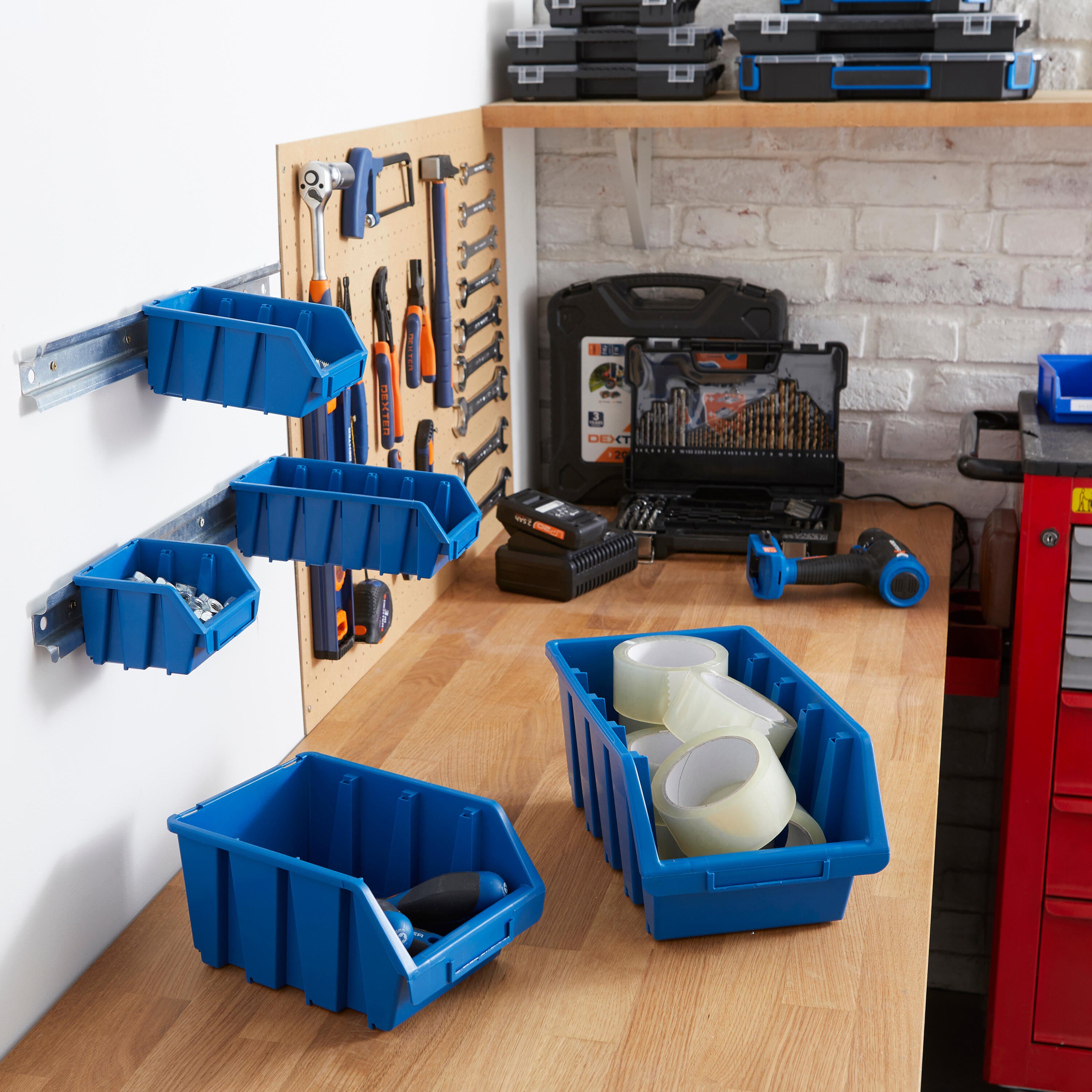 Gaveta de plástico DEXTER AZUL M 116X212X75MM - 4