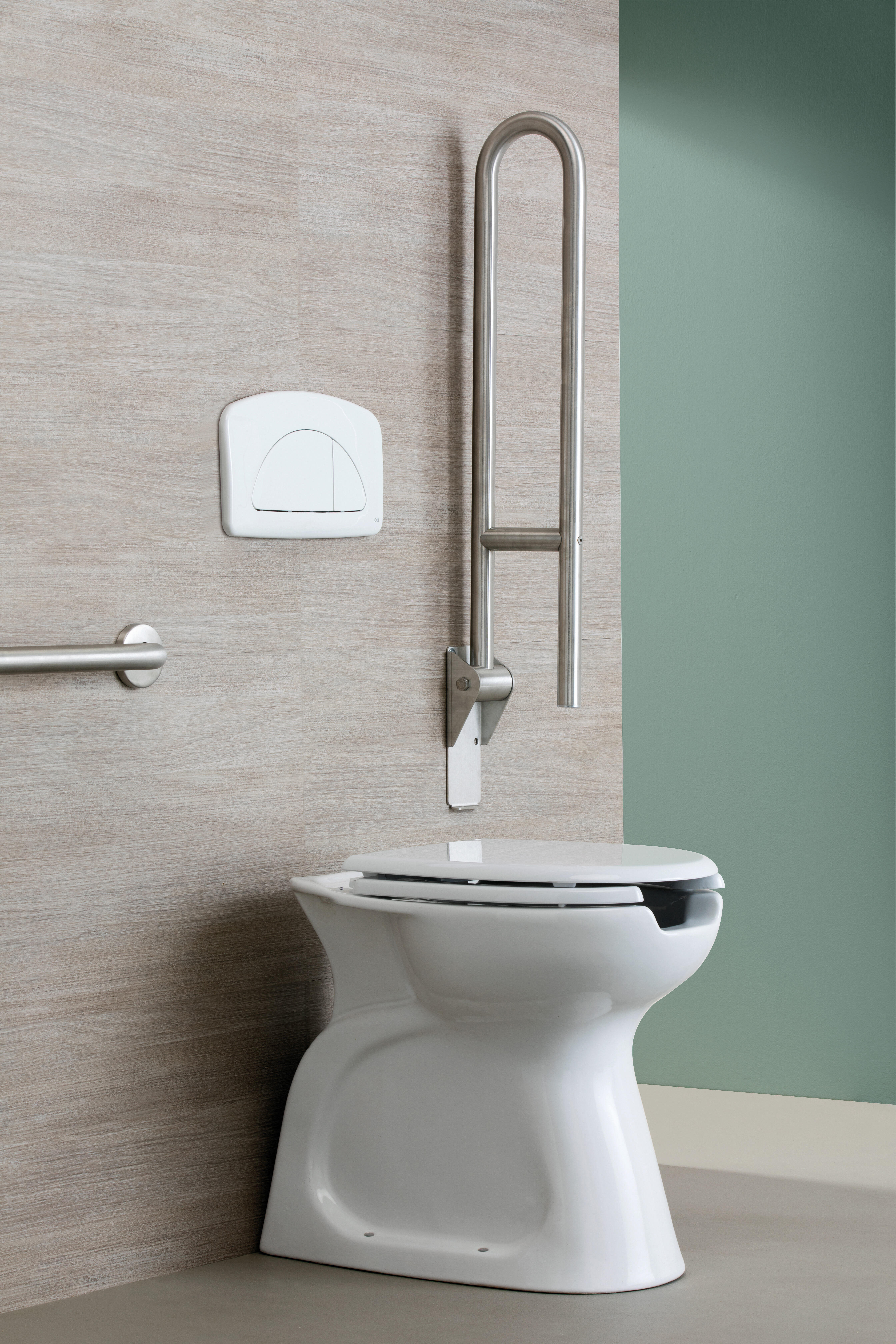 Ponte Giulio Sedile WC Aperto Casual B41DEO30 – Per Disabili E Anziani – Resina Termoindurente – Bianco - 4