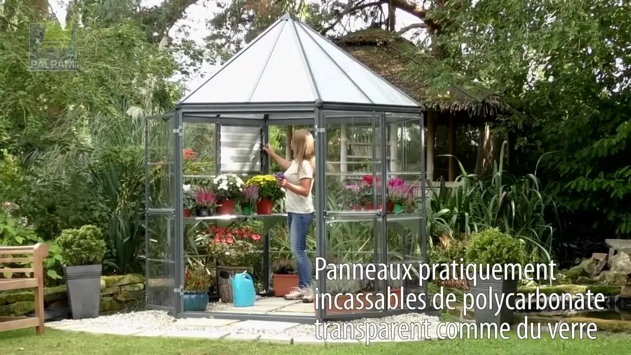 Serre fixe en polycarbonate simple paroi 704053, 5.3 m² CANOPIA BY PALRAM - 10