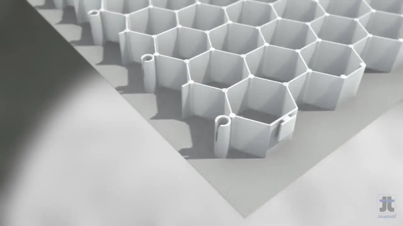 Plaque stabilisatrice pour gravier avec géotextile, ALVEPLAC Grise - 6