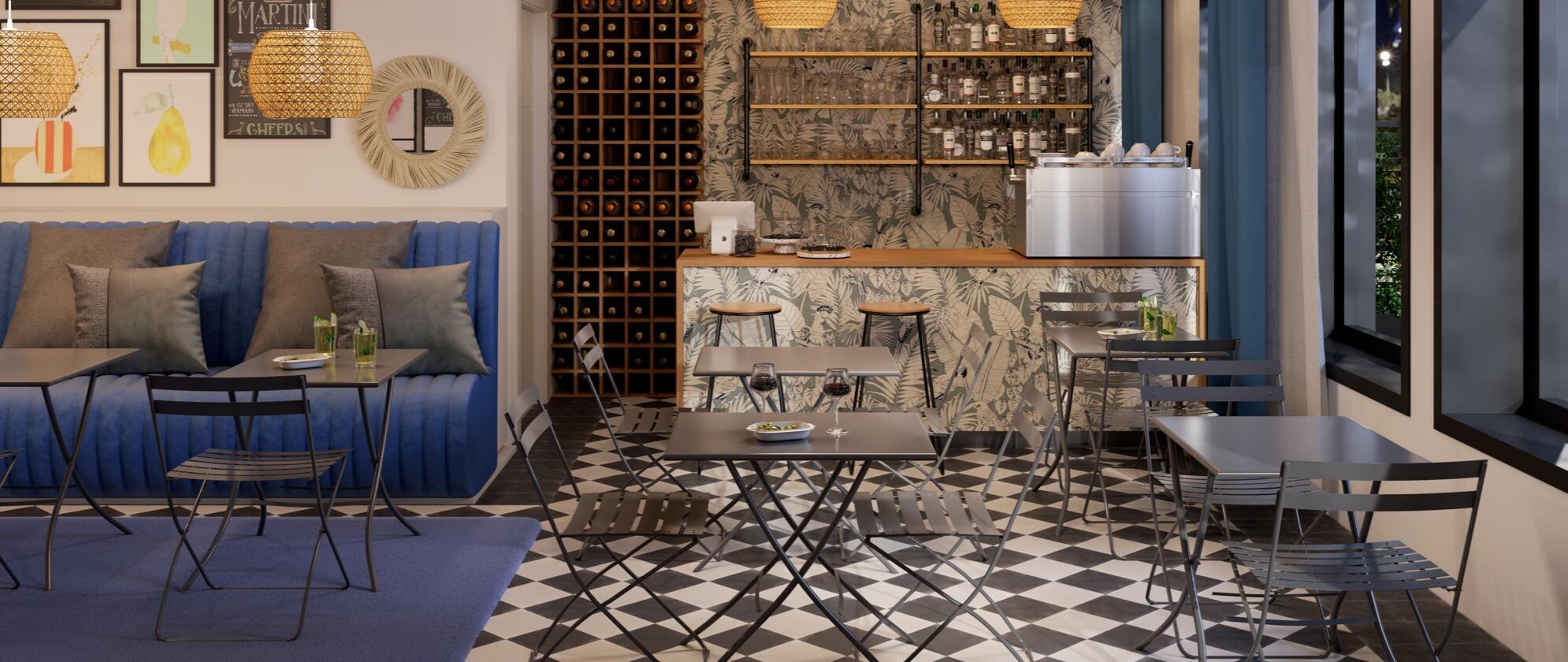 Un piccolo bistrot dai dettagli glam e rustici Leroy Merlin