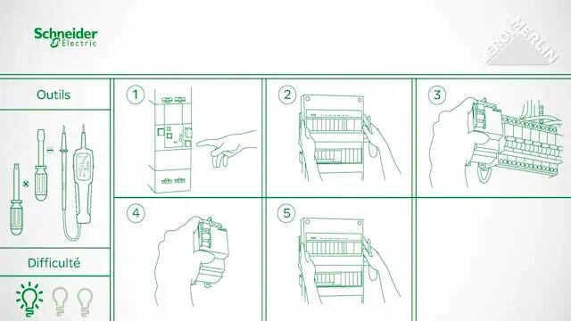 Interrupteur différentiel 2 pôles 63A 30mA Type AC Resi9 XP, SCHNEIDER ELECTRIC - 9