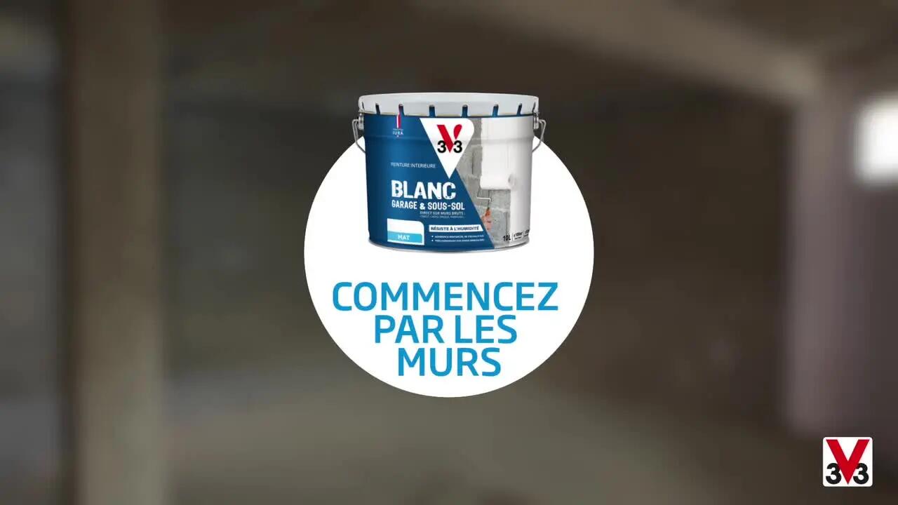 Peinture mur blanc mat V33 Garage&sous-sol 10L - 5