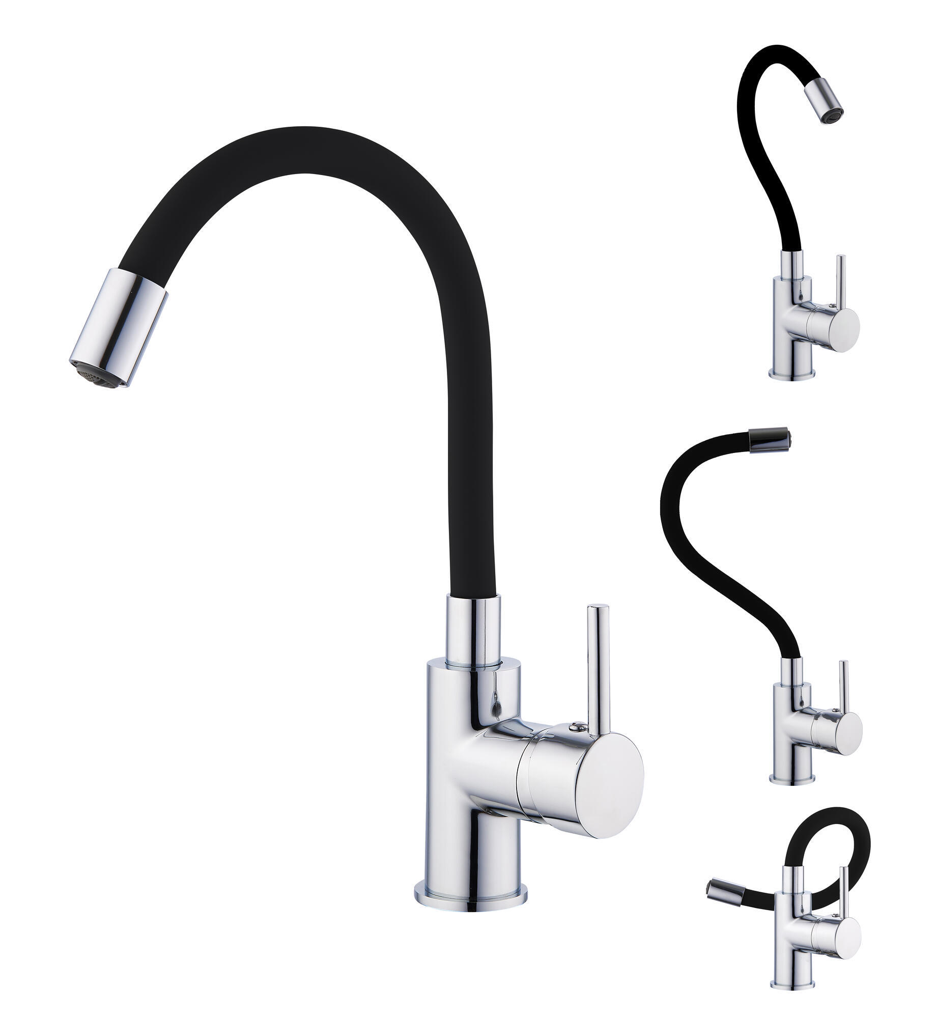 Grifo lavabo edouard rousseau lavabo flexible cromo negro