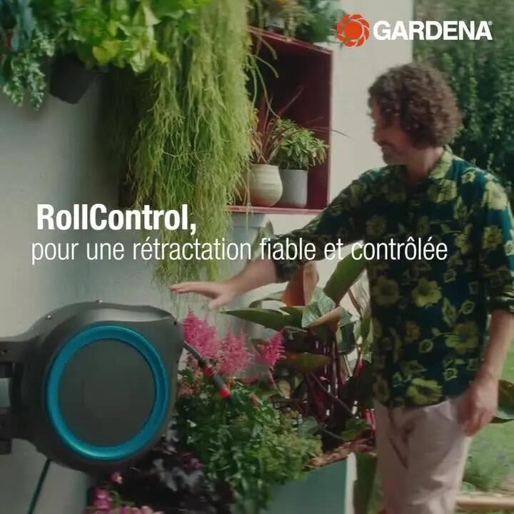Dévidoir automatique mural RollUp L 30 m + sélecteur + lance GARDENA 18627-36 - 11