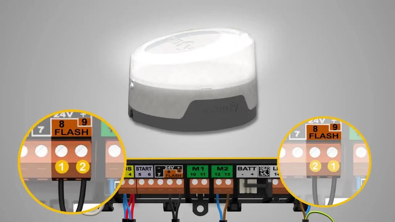 Feu clignotant à LED pour moteur de portail ou porte de garage – Somfy 2401584 - 4