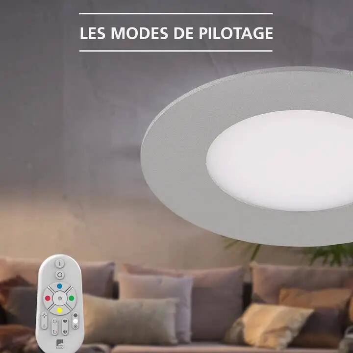 Spot à encastrer connecté Zigbee bluetooth Fueva, D17 blanc/couleurs, rond blanc - 6