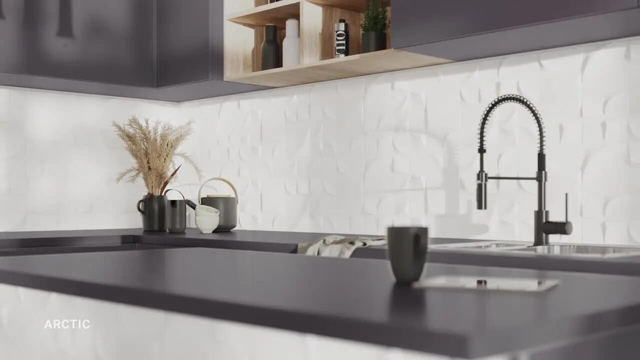 Azulejo cerámico Arctic White efecto white mate 30x60 cm ARTENS - 7
