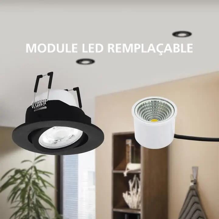 Kit 1 spot encastré connecté Zigbee bluetooth Saliceto blanc/couleurs rond blanc - 11