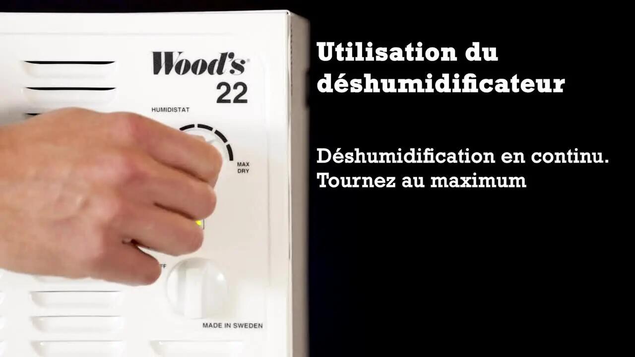 Déshumidificateur pour cave WOOD'S Sw22f 100 m², 11.4L - 9